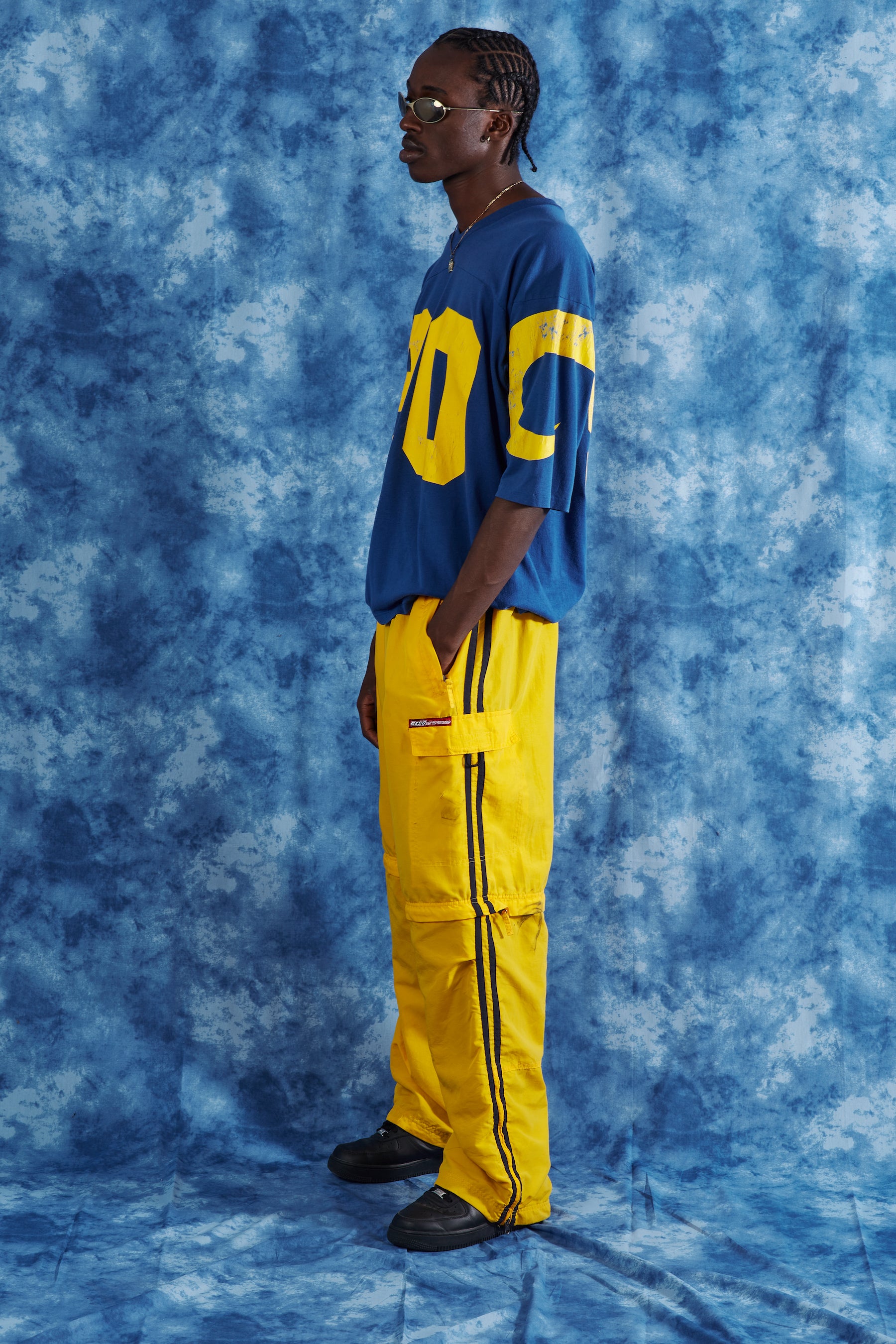 90's Sean Gilbert St. Louis Rams NFL Jersey in a vintage style from thrift store Twise Studio