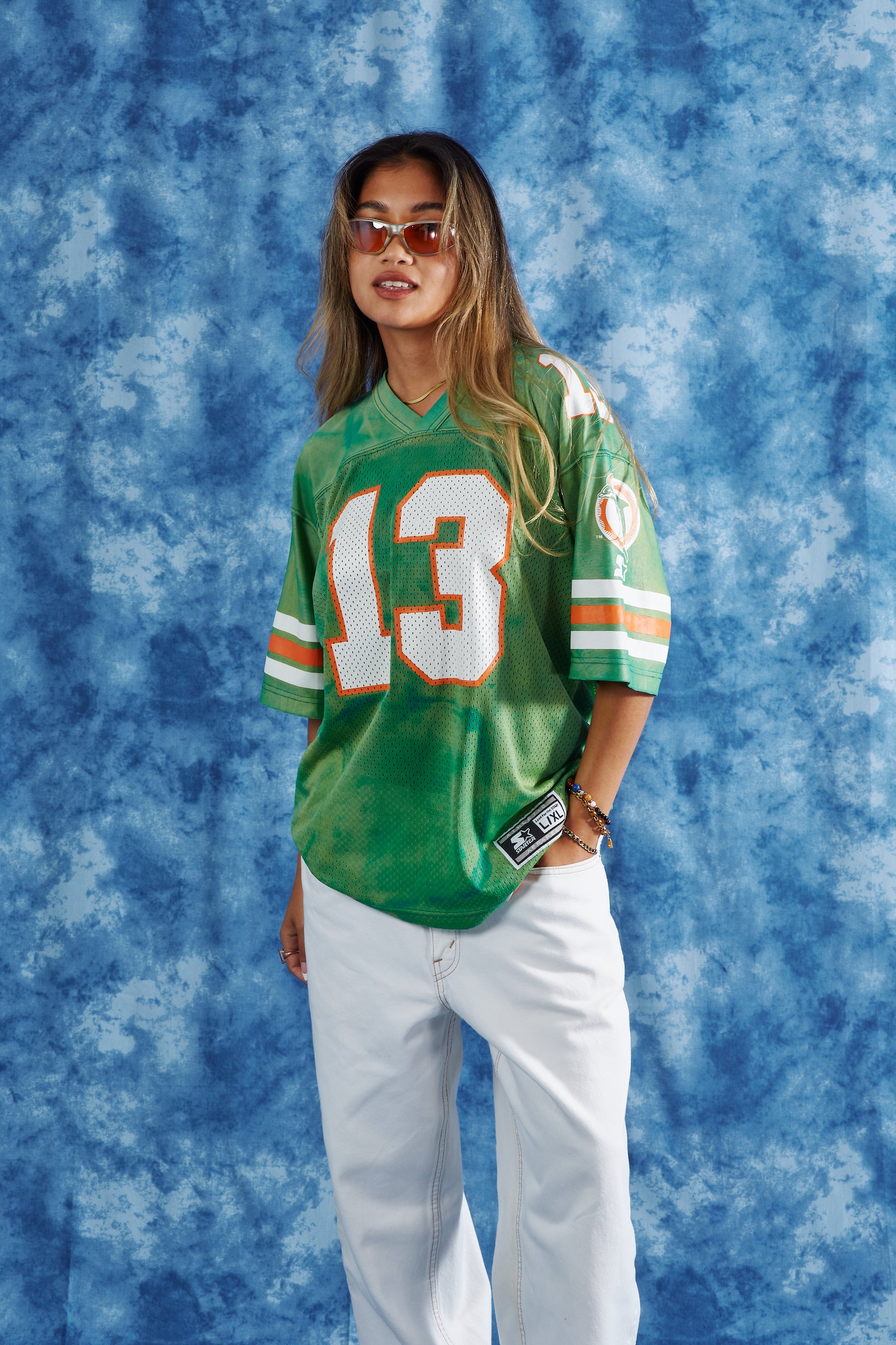 Vintage Starter Miami Dolphins Dan Marino Jersey in a vintage style from thrift store Twise Studio