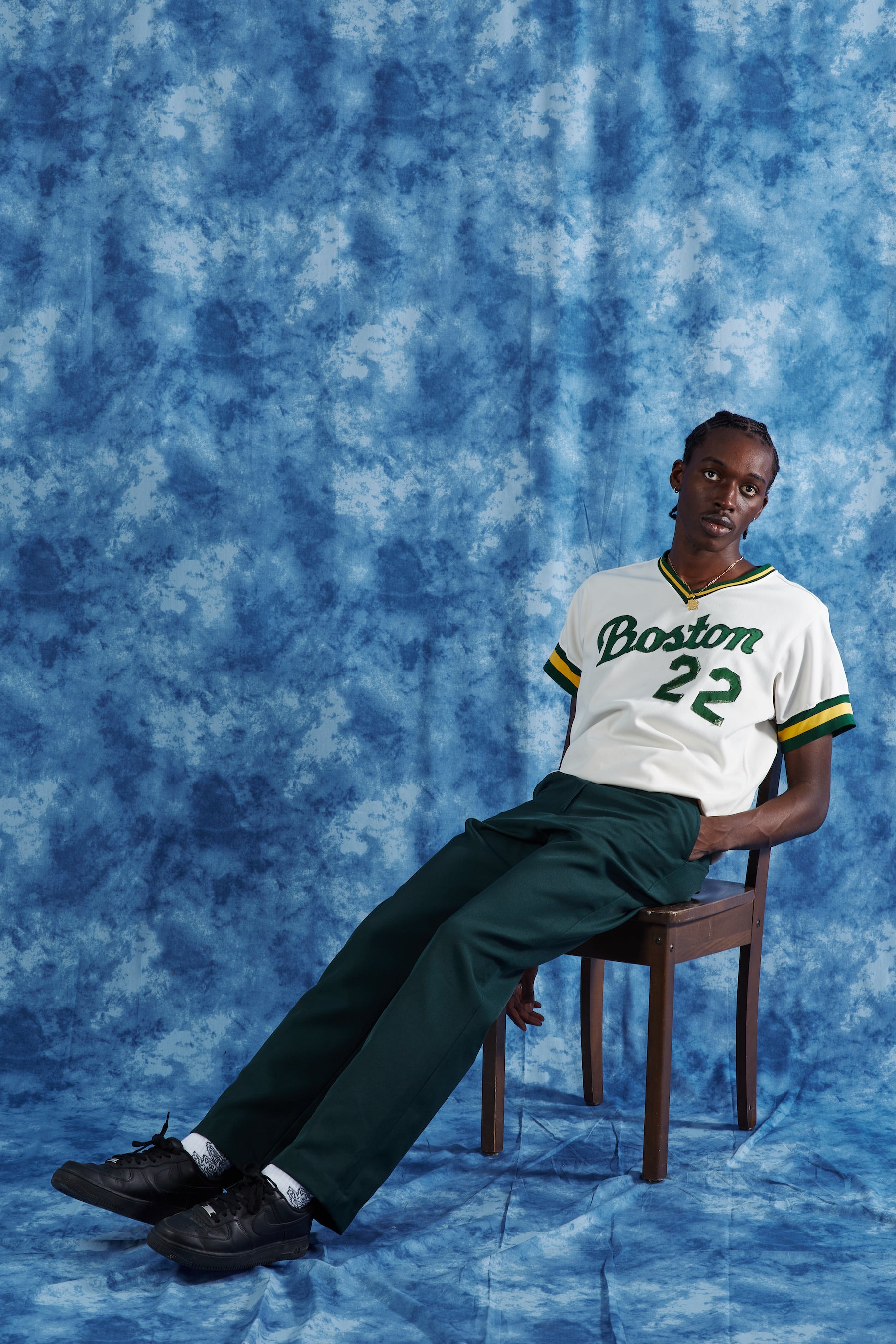 60's Vintage Wilson Authentic Boston Jersey in a vintage style from thrift store Twise Studio