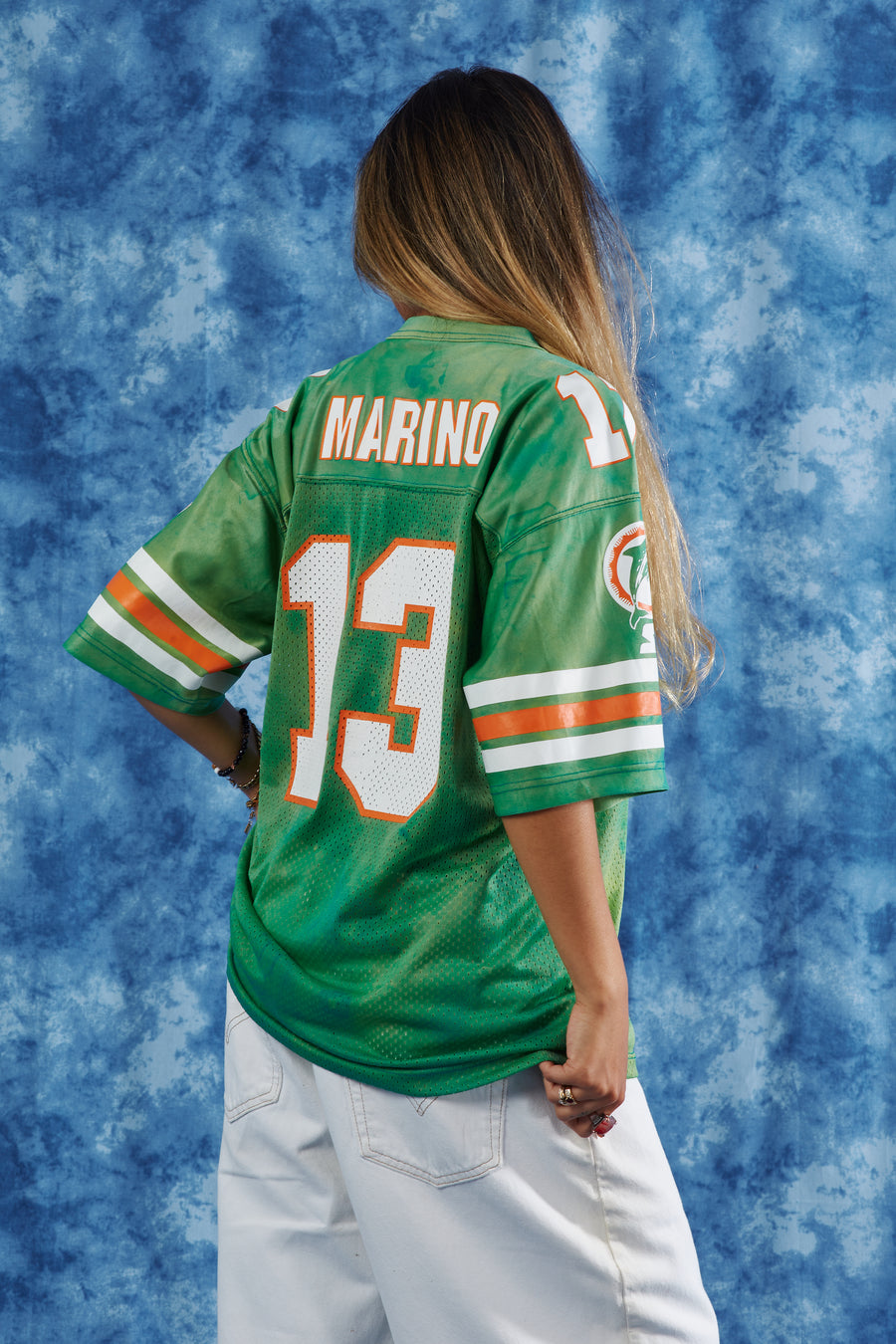 Vintage Starter Miami Dolphins Dan Marino Jersey in a vintage style from thrift store Twise Studio