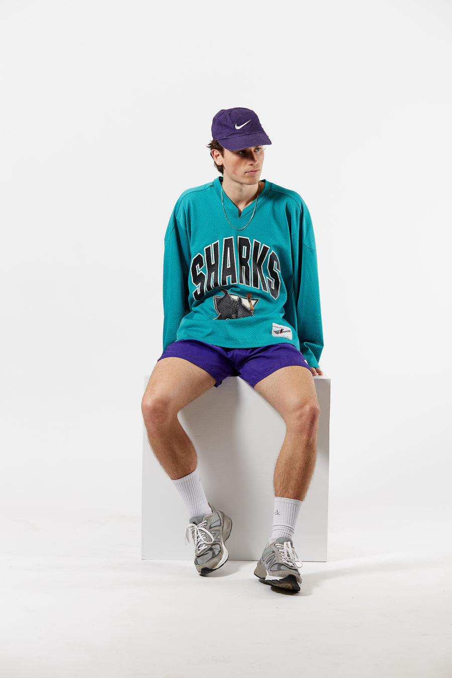 90's San Jose Sharks NHL Jersey in a vintage style from thrift store Twise Studio
