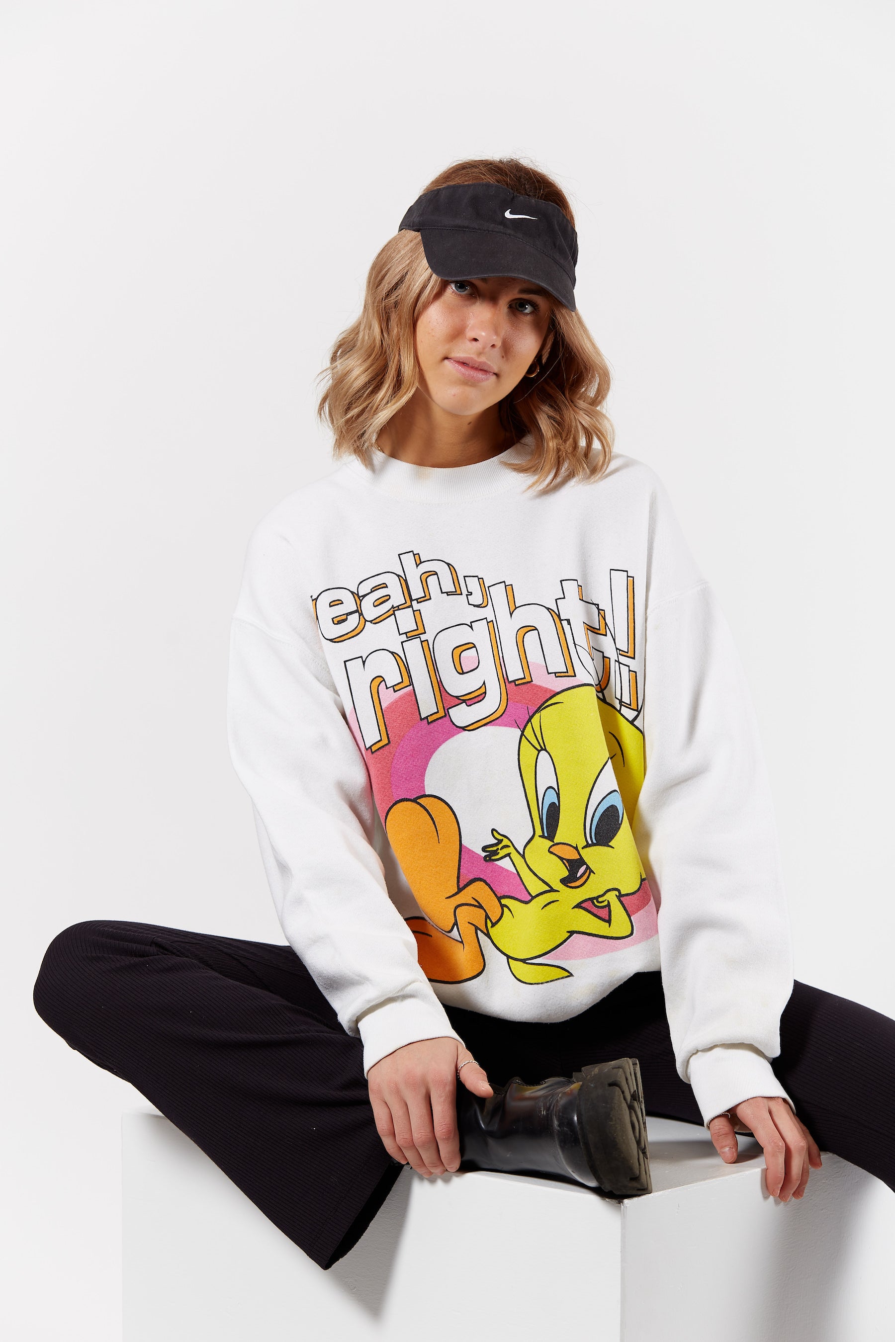 1997 Tweety Bird "yeah right!" Crewneck