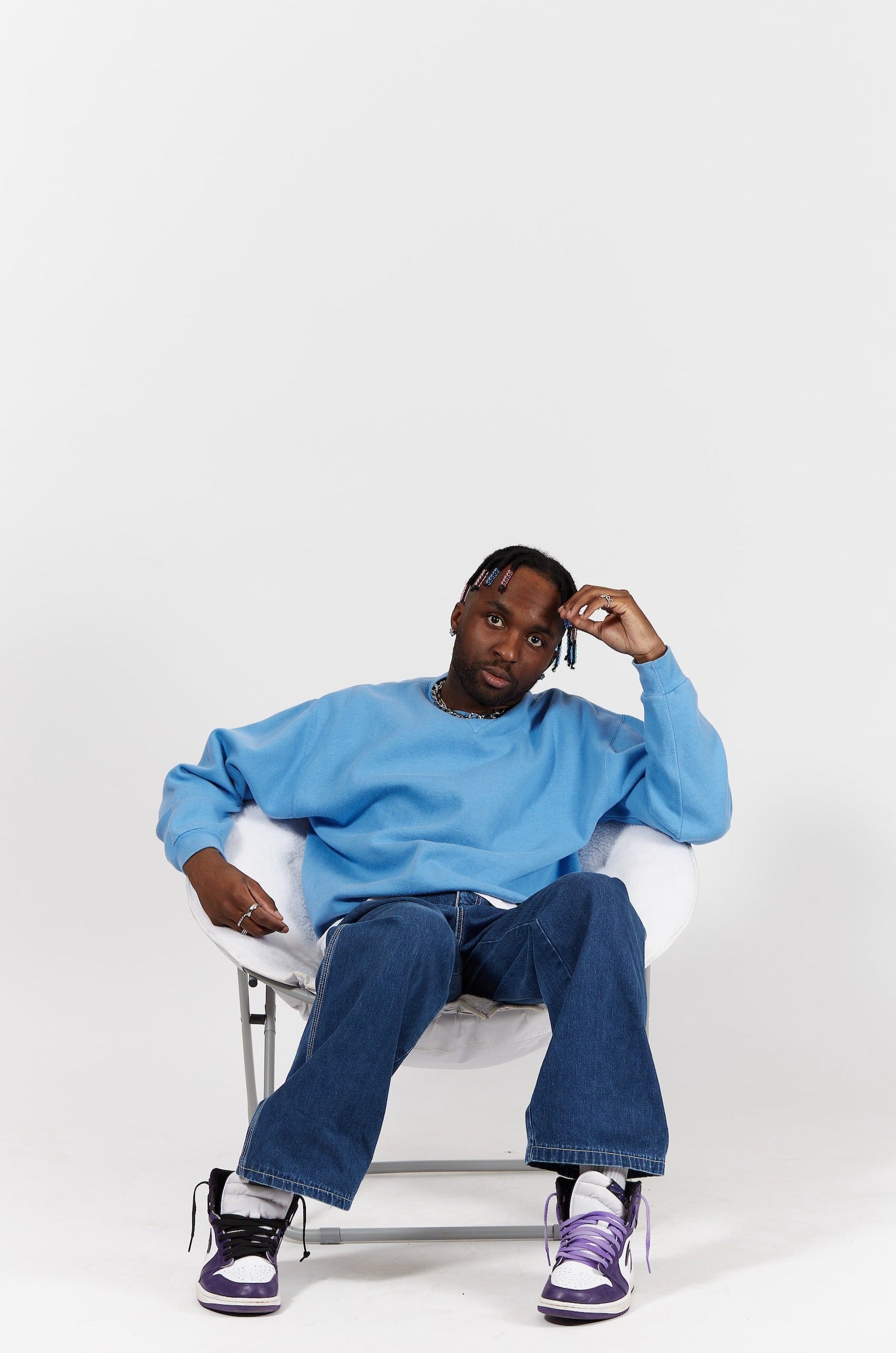 Russell Athletic Baby Blue Blank Crewneck