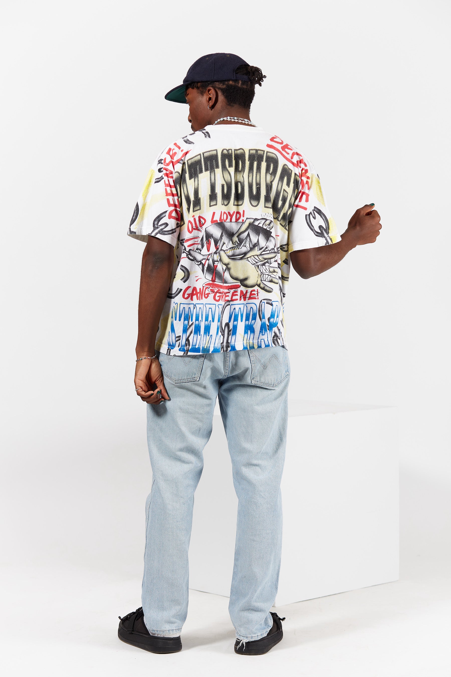 90's Pittsburg Steelers All Over Print T-shirt