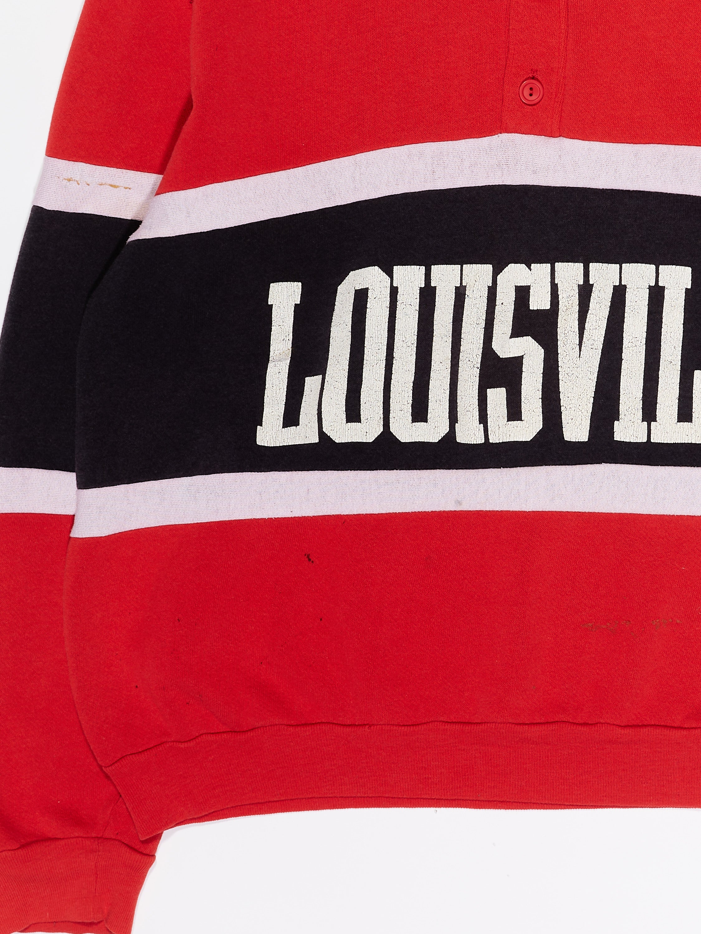 80's Nutmeg Mills Louisville University Sweatshirt in a vintage style from thrift store Twise Studio
