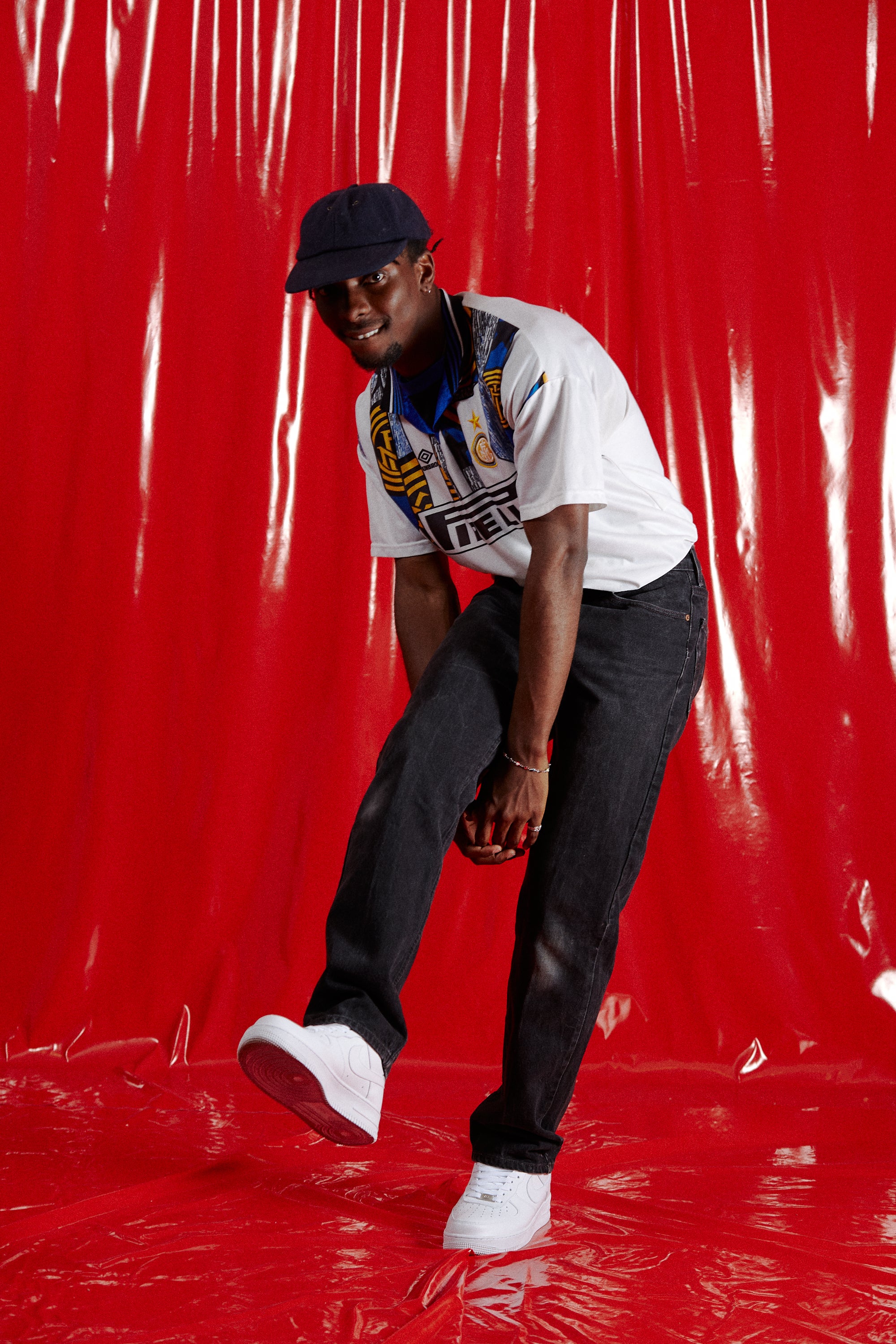 1995-96 Inter Milan Umbro Away Jersey in a vintage style from thrift store Twise Studio