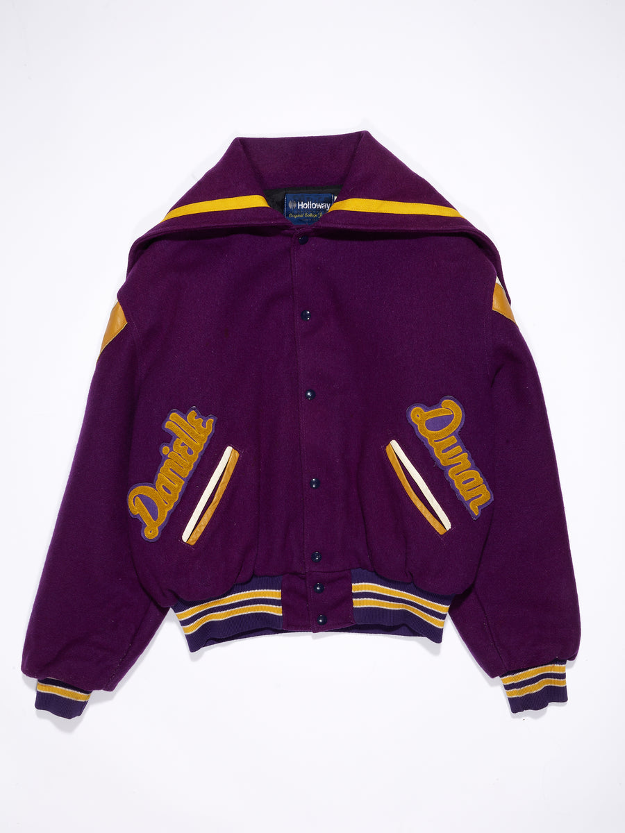 Rams Swim Club Letterman Jacket in a vintage style from thrift store Twise Studio