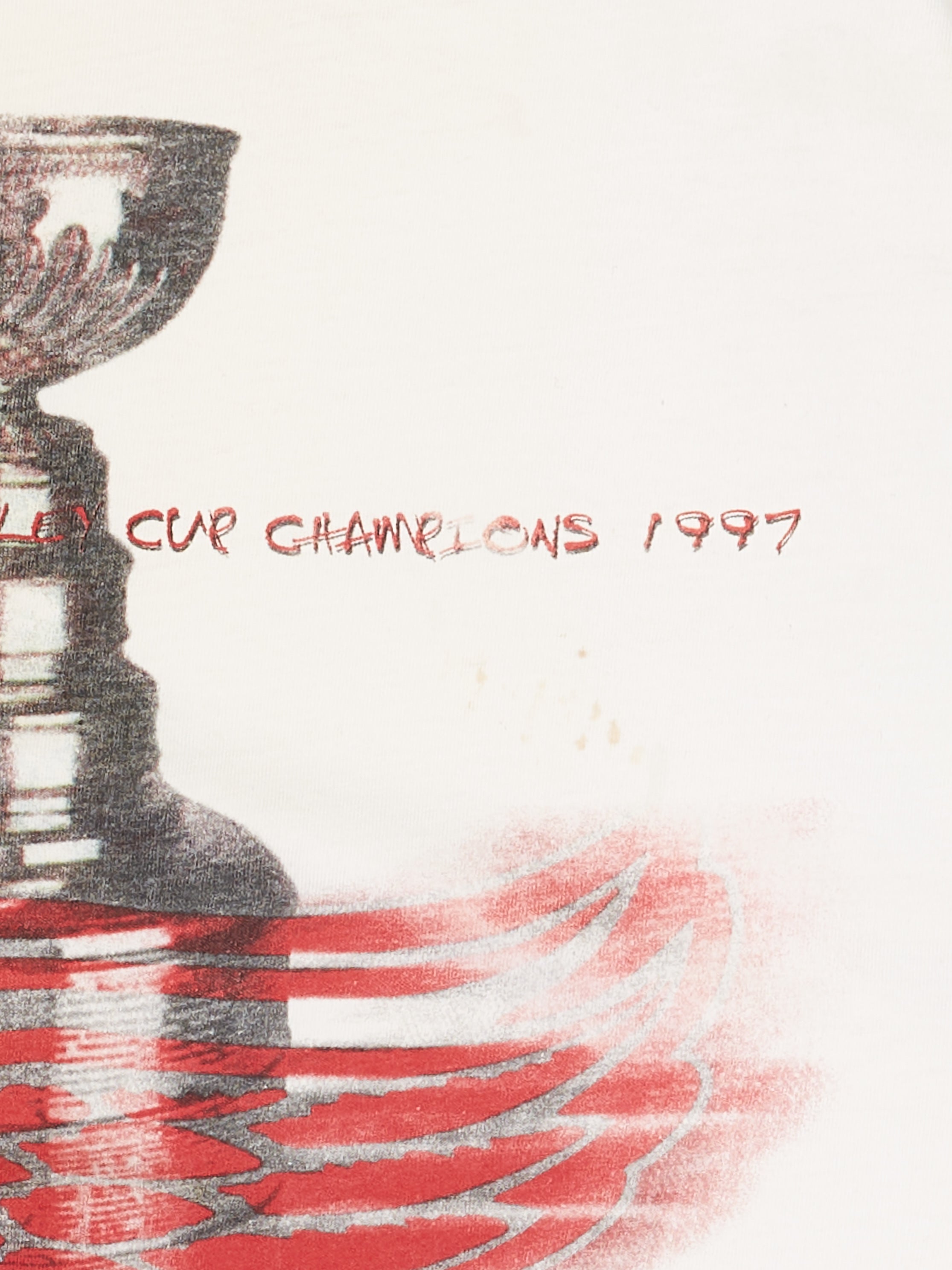 1997 Starter Detroit Red Wings T-shirt in a vintage style from thrift store Twise Studio