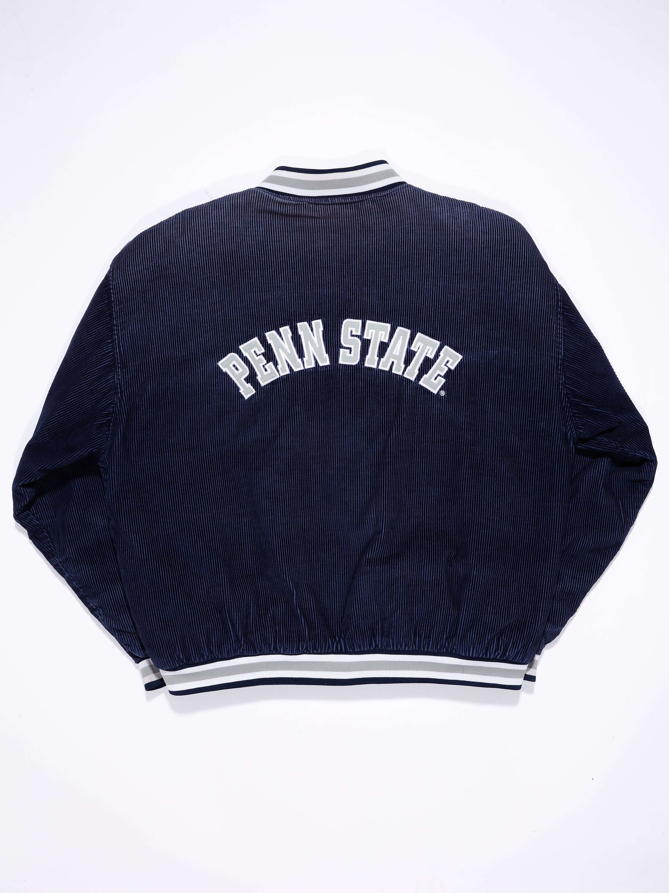 Penn State Nittany Lions Corduroy Bomber Jacket in a vintage style from thrift store Twise Studio