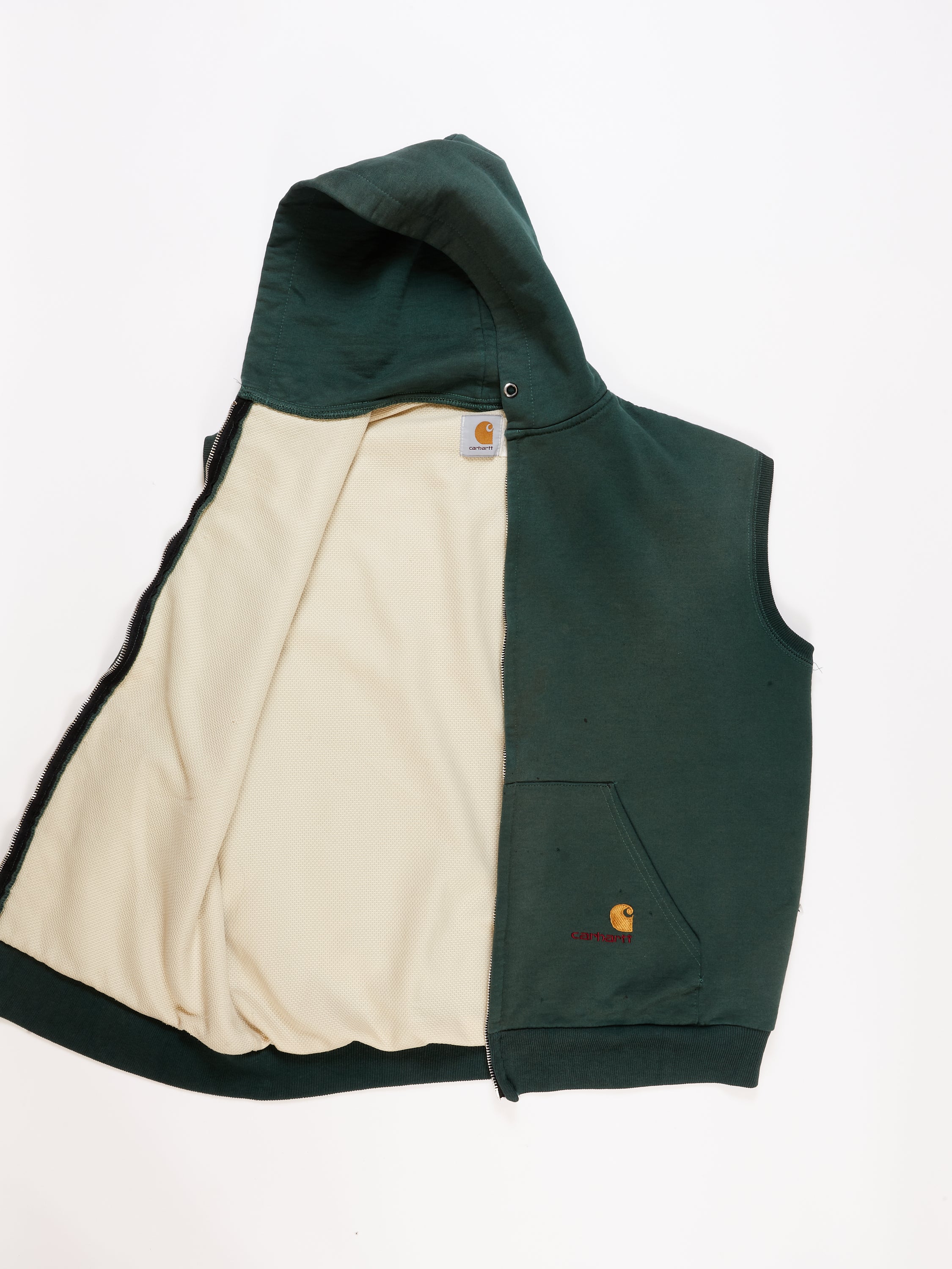 Carhartt Thermal Lined Hooded Vest in a vintage style from thrift store Twise Studio