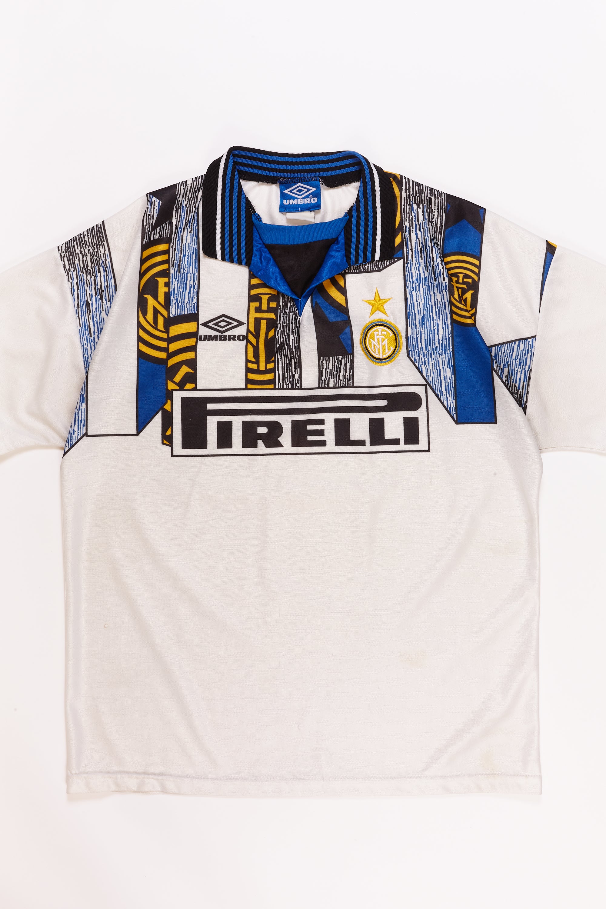 1995-96 Inter Milan Umbro Away Jersey in a vintage style from thrift store Twise Studio