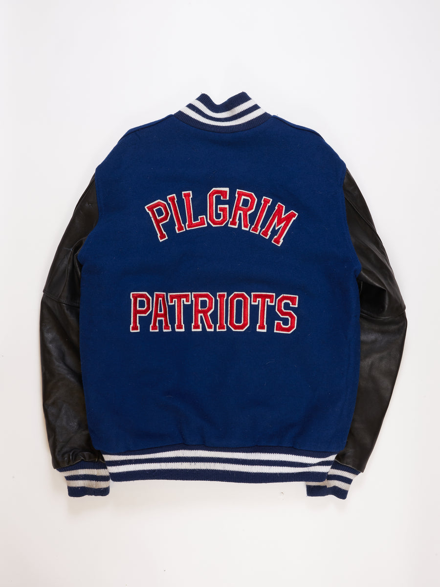 Pilgrim Varsity Letterman Jacket in a vintage style from thrift store Twise Studio