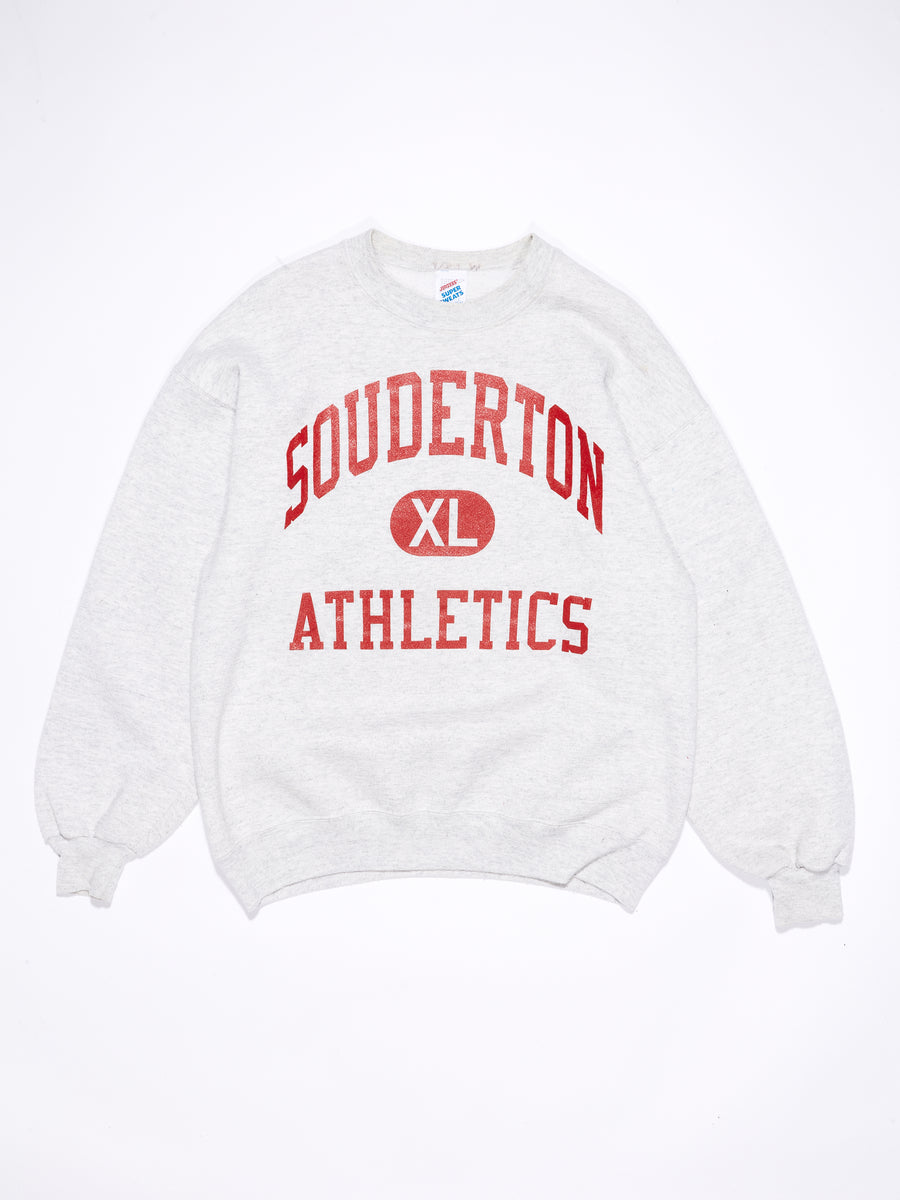 90s Souderton Athletics Sweatshirt in a vintage style from thrift store Twise Studio