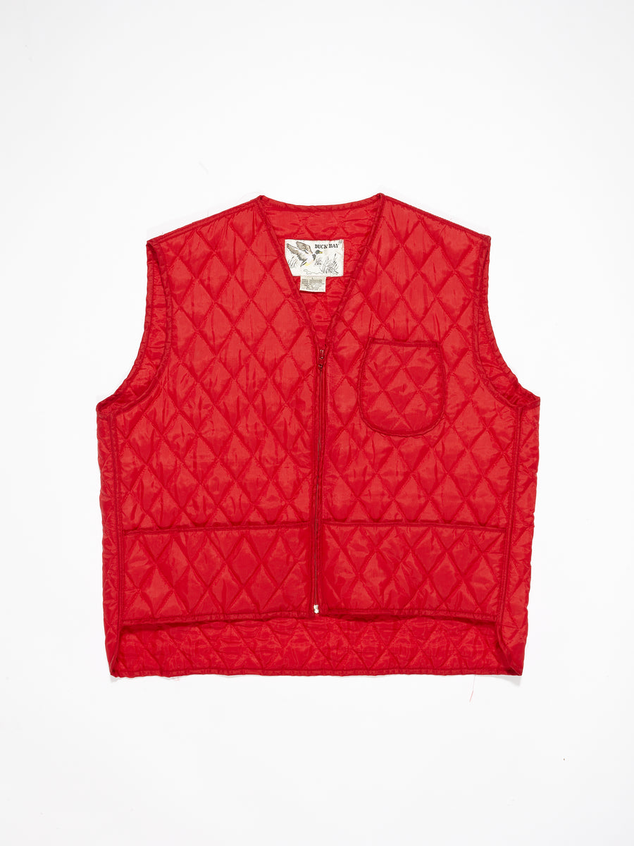 Light Quilted Vest By Duck Bay in a vintage style from thrift store Twise Studio