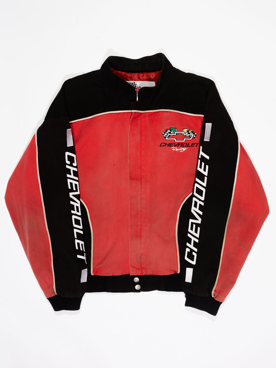 Nascar Chevrolet Racing Jacket in a vintage style from thrift store Twise Studio