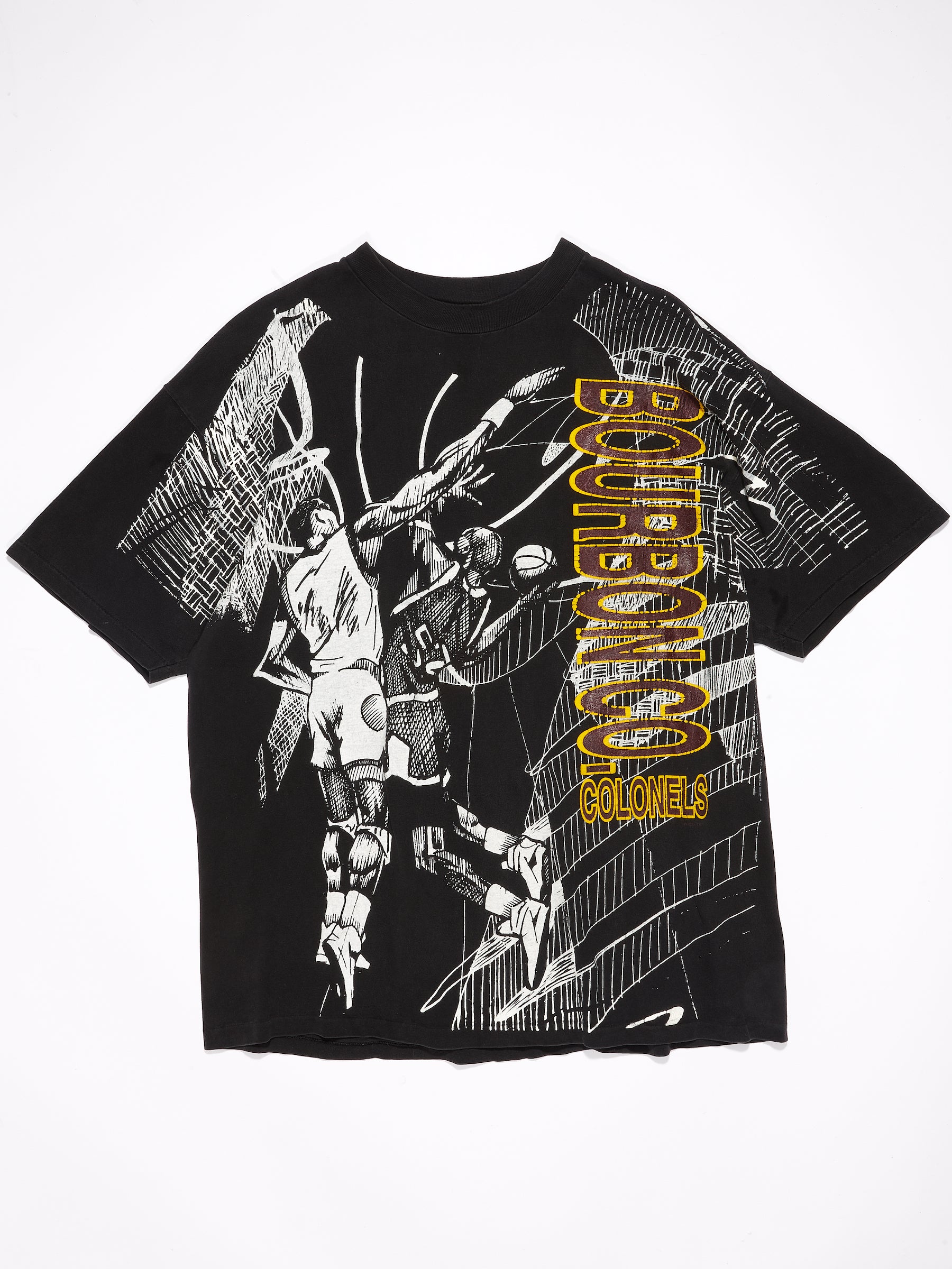 All Over Print Basketball T-shirt in a vintage style from thrift store Twise Studio