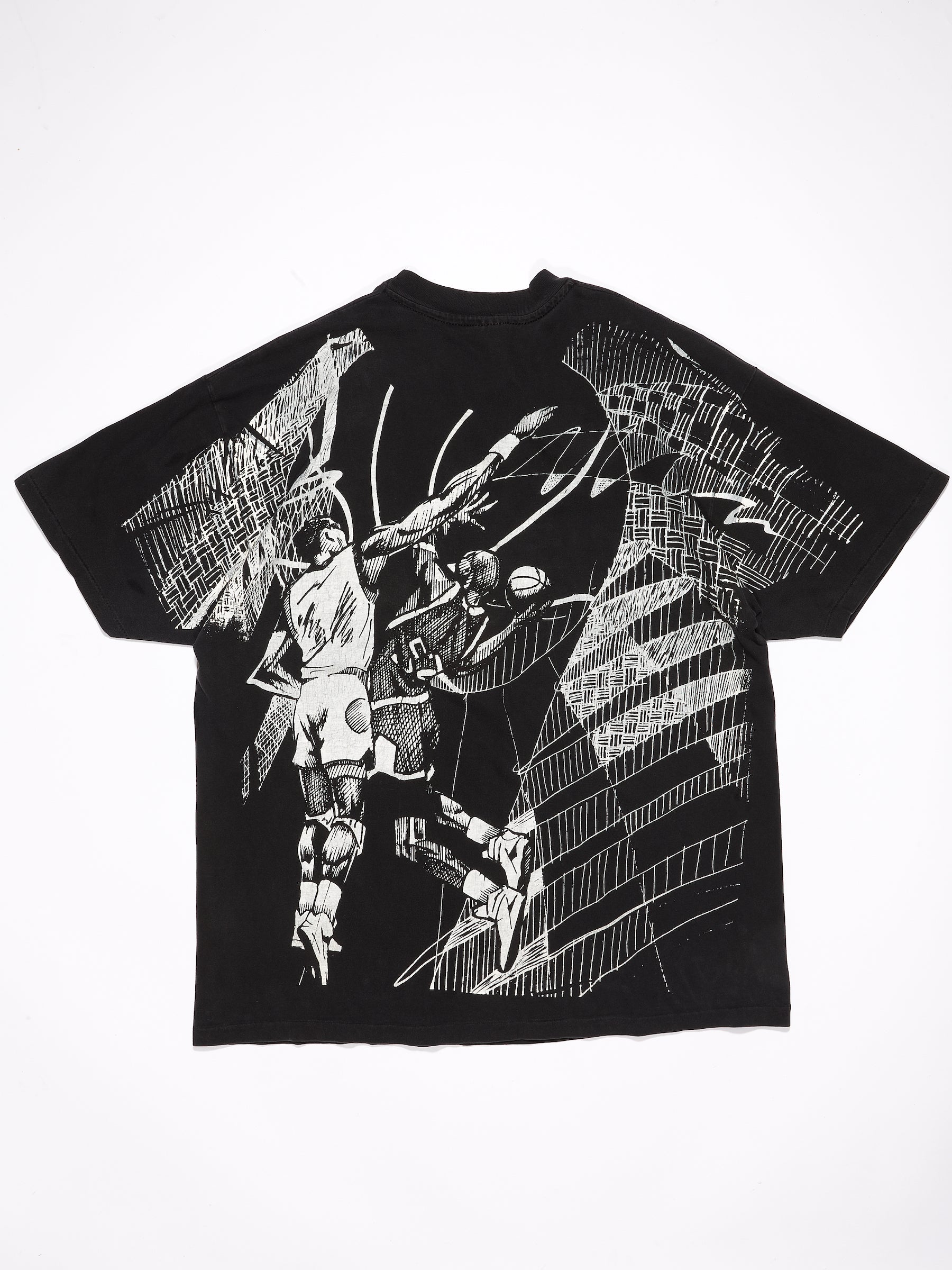 All Over Print Basketball T-shirt in a vintage style from thrift store Twise Studio