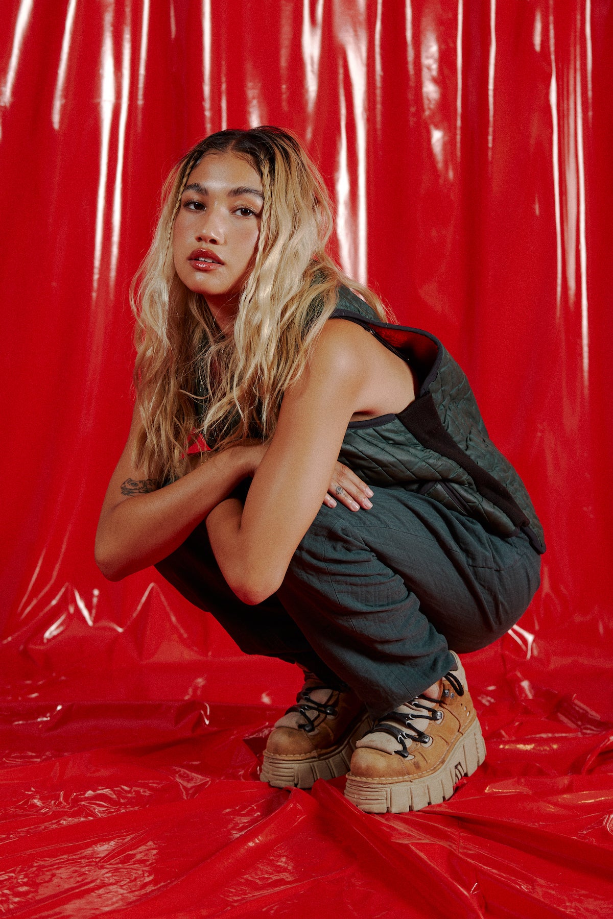 Lined Quilted Vest By Stratford in a vintage style from thrift store Twise Studio