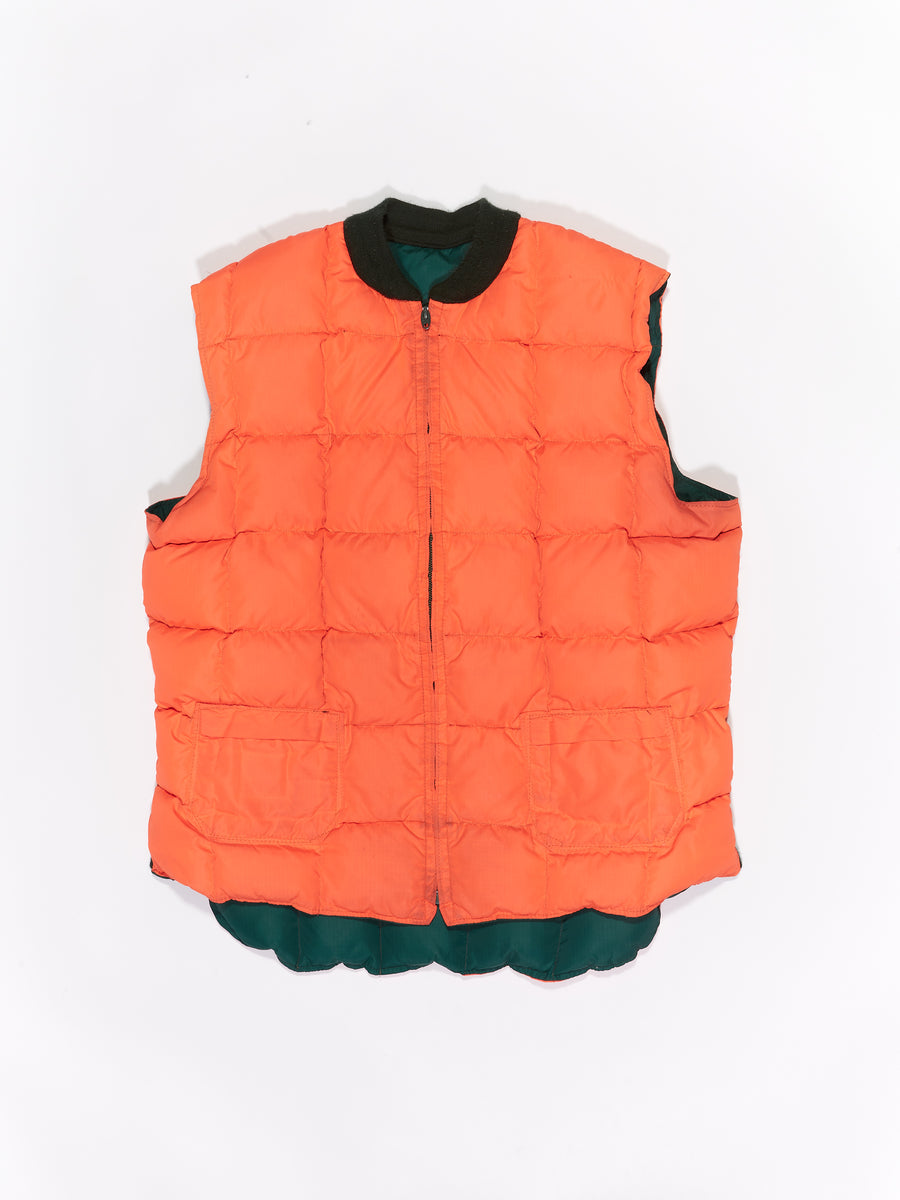 Reversible Puffer Vest in a vintage style from thrift store Twise Studio