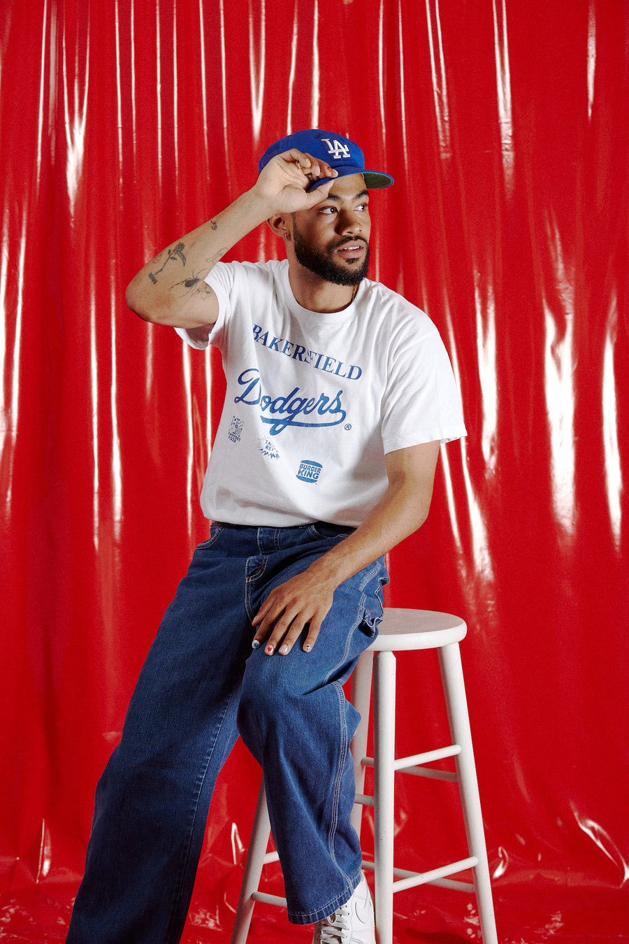 80s Los Angeles Dodgers T-shirt in a vintage style from thrift store Twise Studio