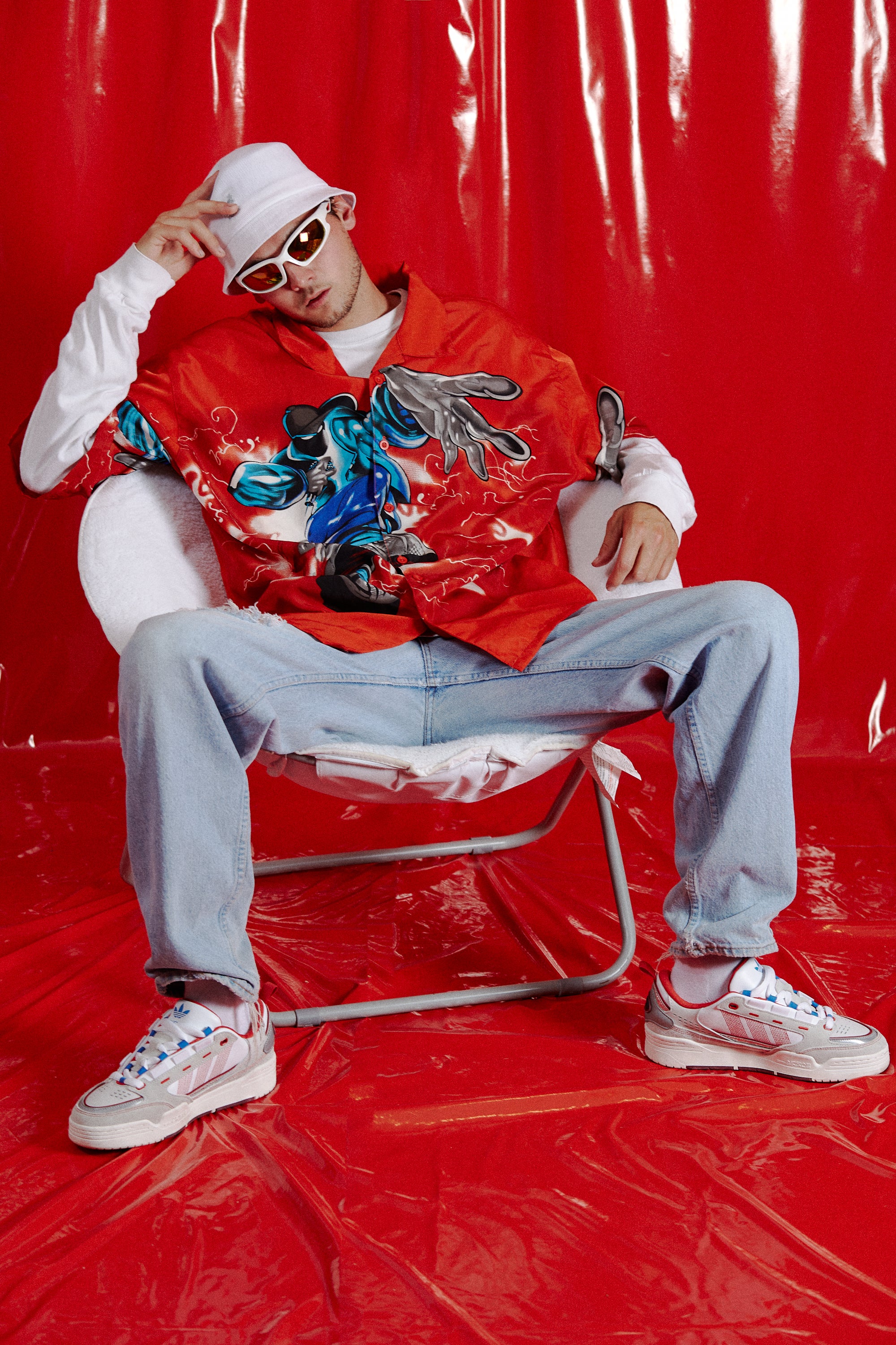 Early 2000s Hawaiian Buttun Up Shirt in a vintage style from thrift store Twise Studio