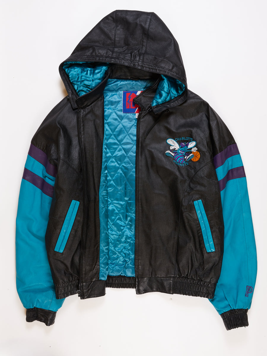Charlotte Hornets Bomber Jacket in a vintage style from thrift store Twise Studio
