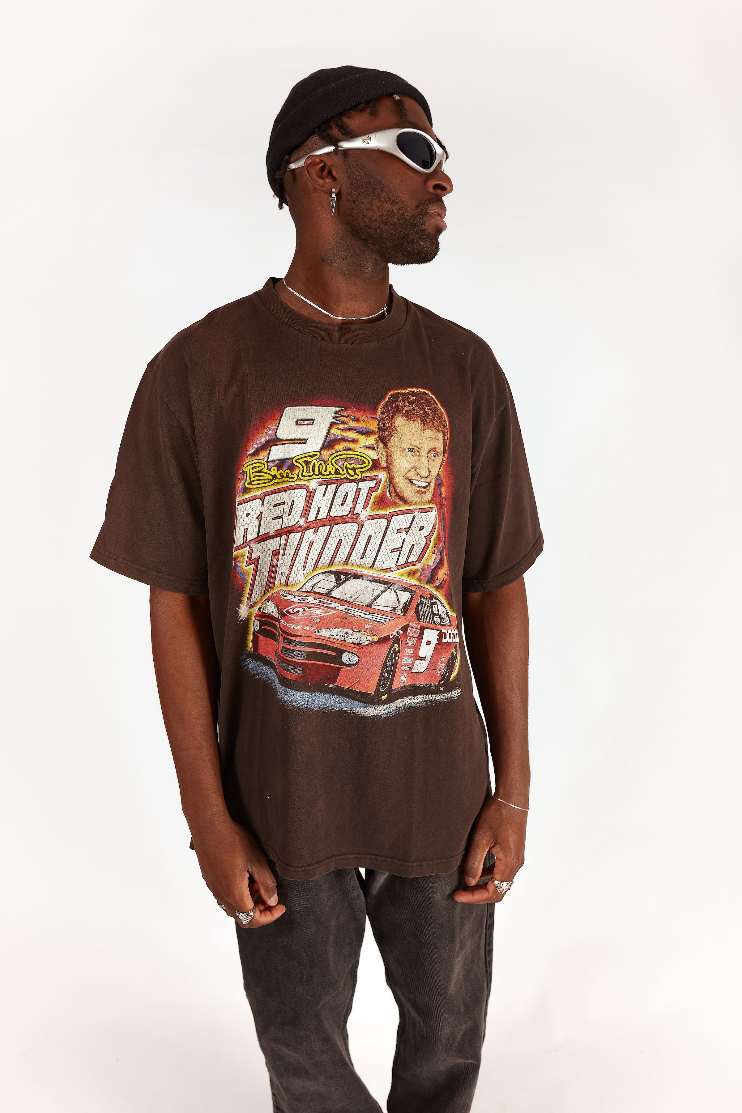 Bill Elliot Nascar T-shirt in a vintage style from thrift store Twise Studio