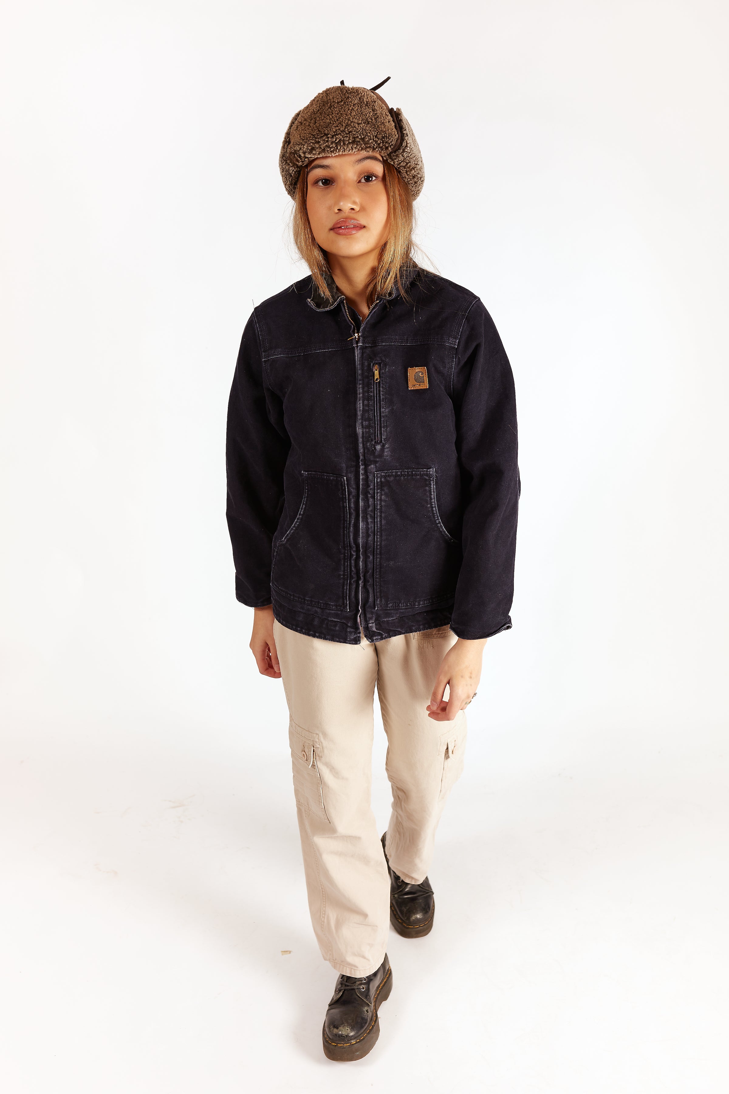 Carhartt Sherpa Lined Jacket in a vintage style from thrift store Twise Studio