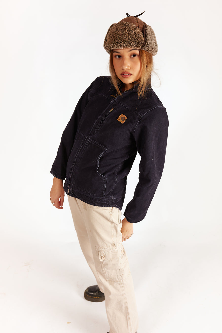 Carhartt Sherpa Lined Jacket in a vintage style from thrift store Twise Studio