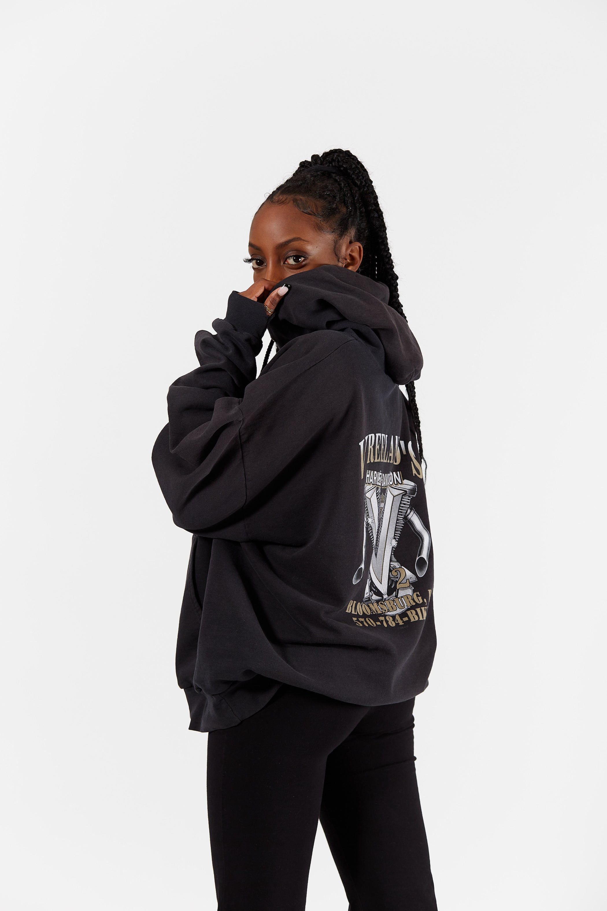 Harley-Davidson Bloomsburg Hoodie in a vintage style from thrift store Twise Studio