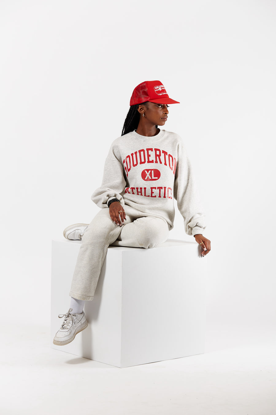 90s Souderton Athletics Sweatshirt in a vintage style from thrift store Twise Studio