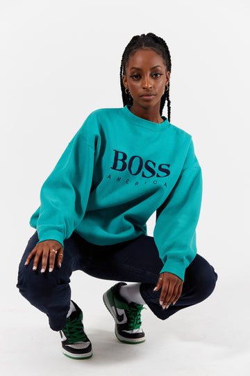 Hugo Boss America Crewneck in a vintage style from thrift store Twise Studio
