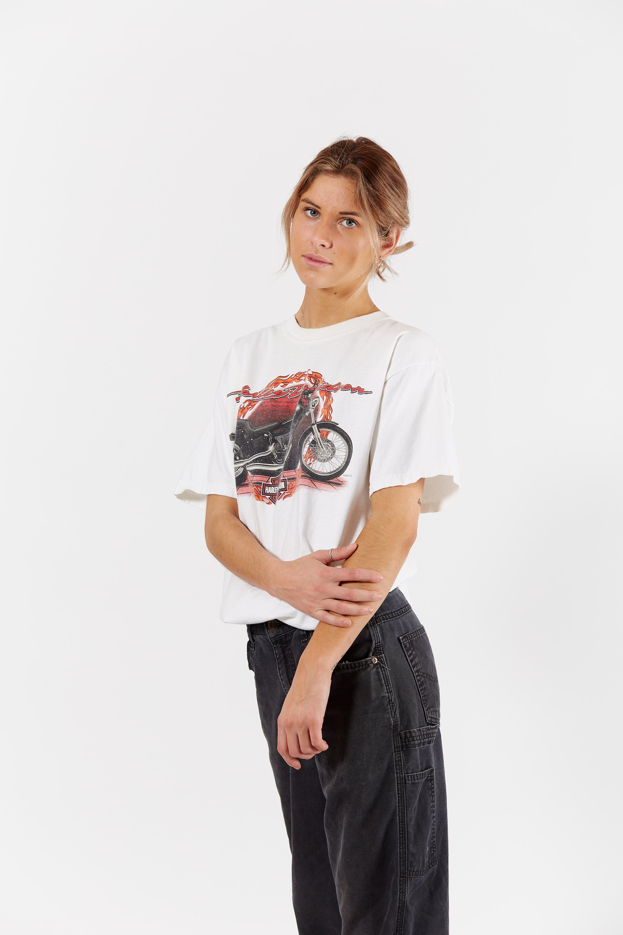 2003 Harley-Davidson Fenwick T-shirt in a vintage style from thrift store Twise Studio