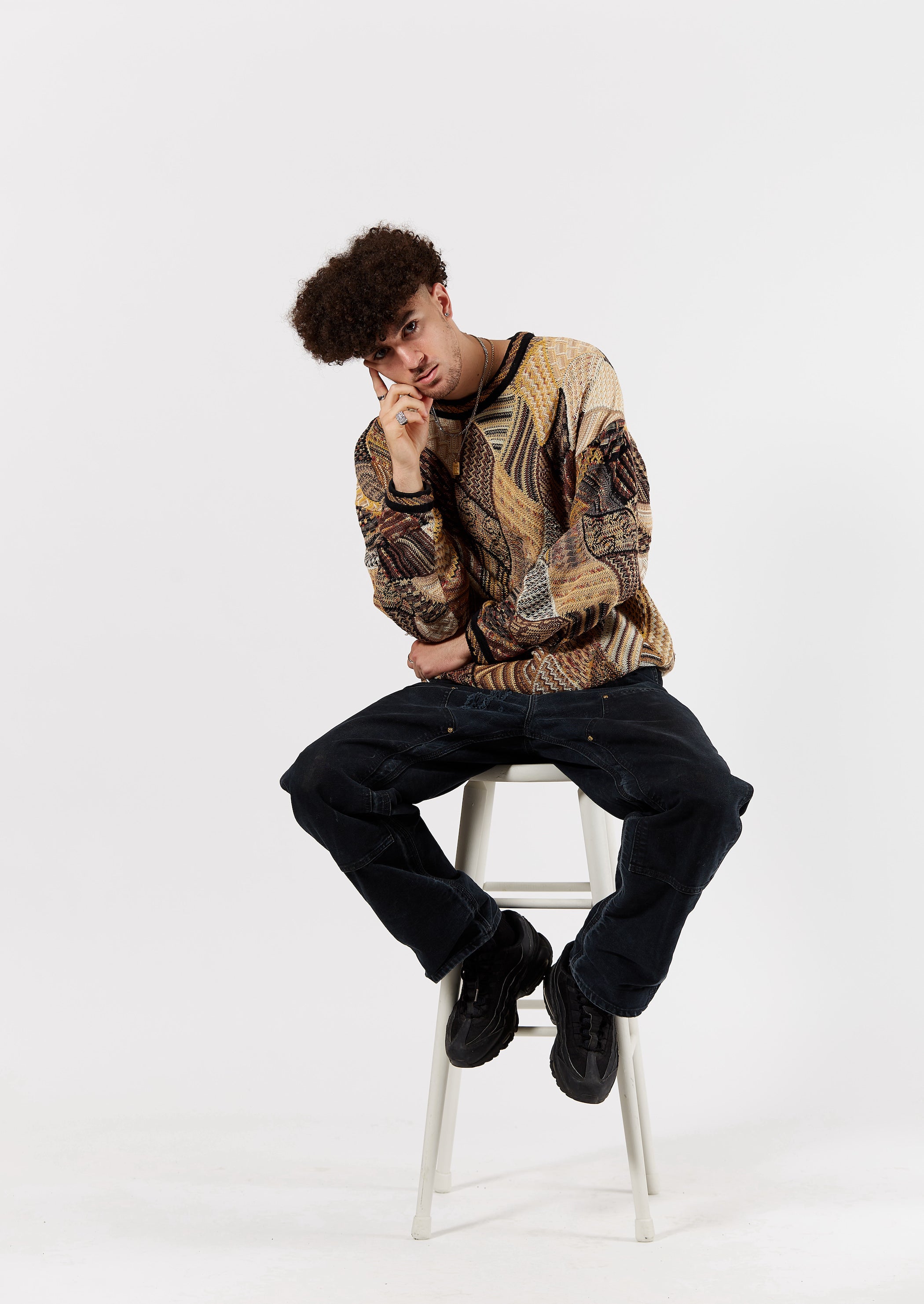 Coogi Style Sweater By Tundra in a vintage style from thrift store Twise Studio