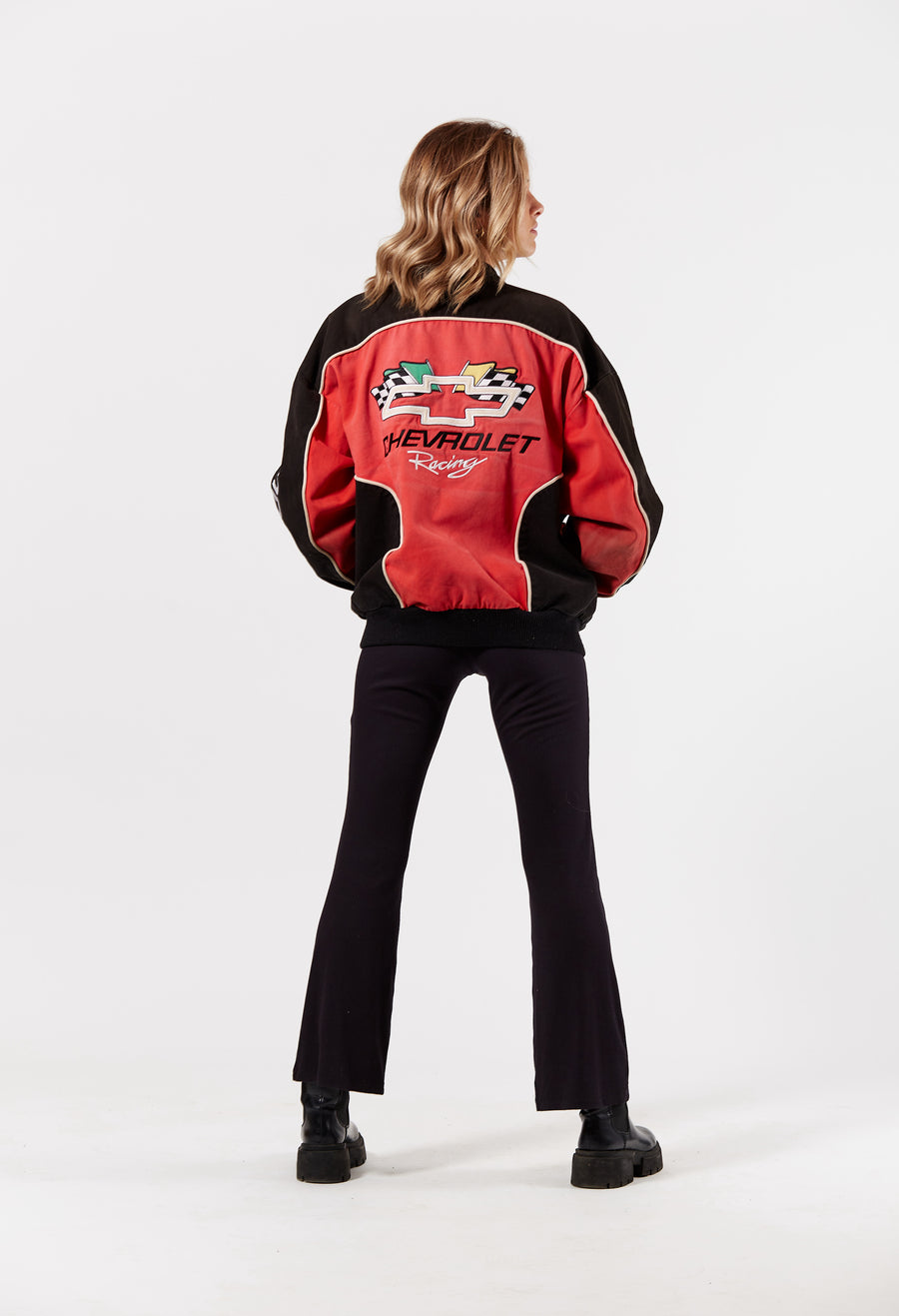 Nascar Chevrolet Racing Jacket in a vintage style from thrift store Twise Studio