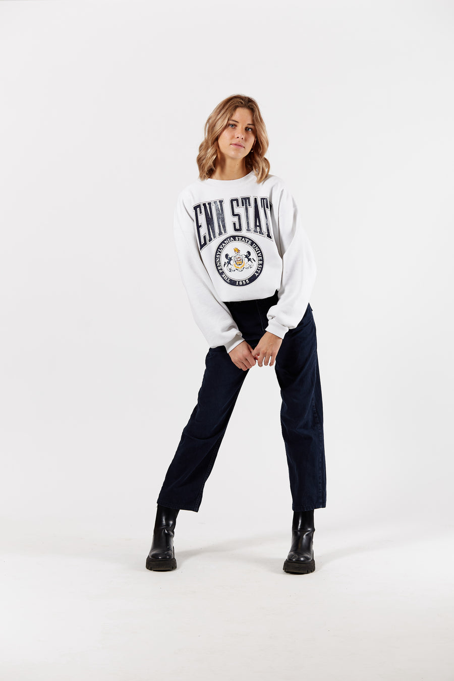 Penn State University Crewneck in a vintage style from thrift store Twise Studio