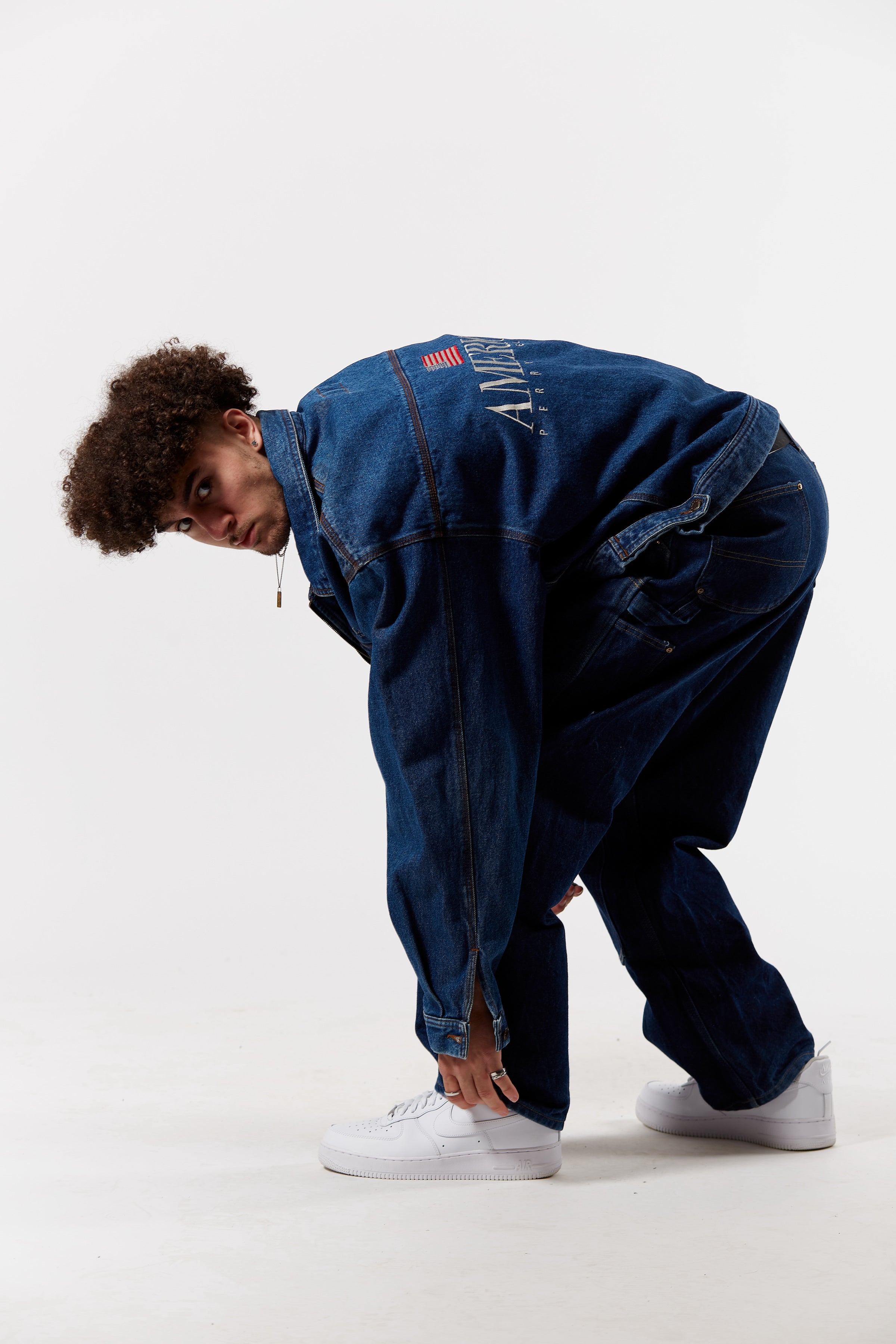 Perry Ellis America Jeans Jacket in a vintage style from thrift store Twise Studio