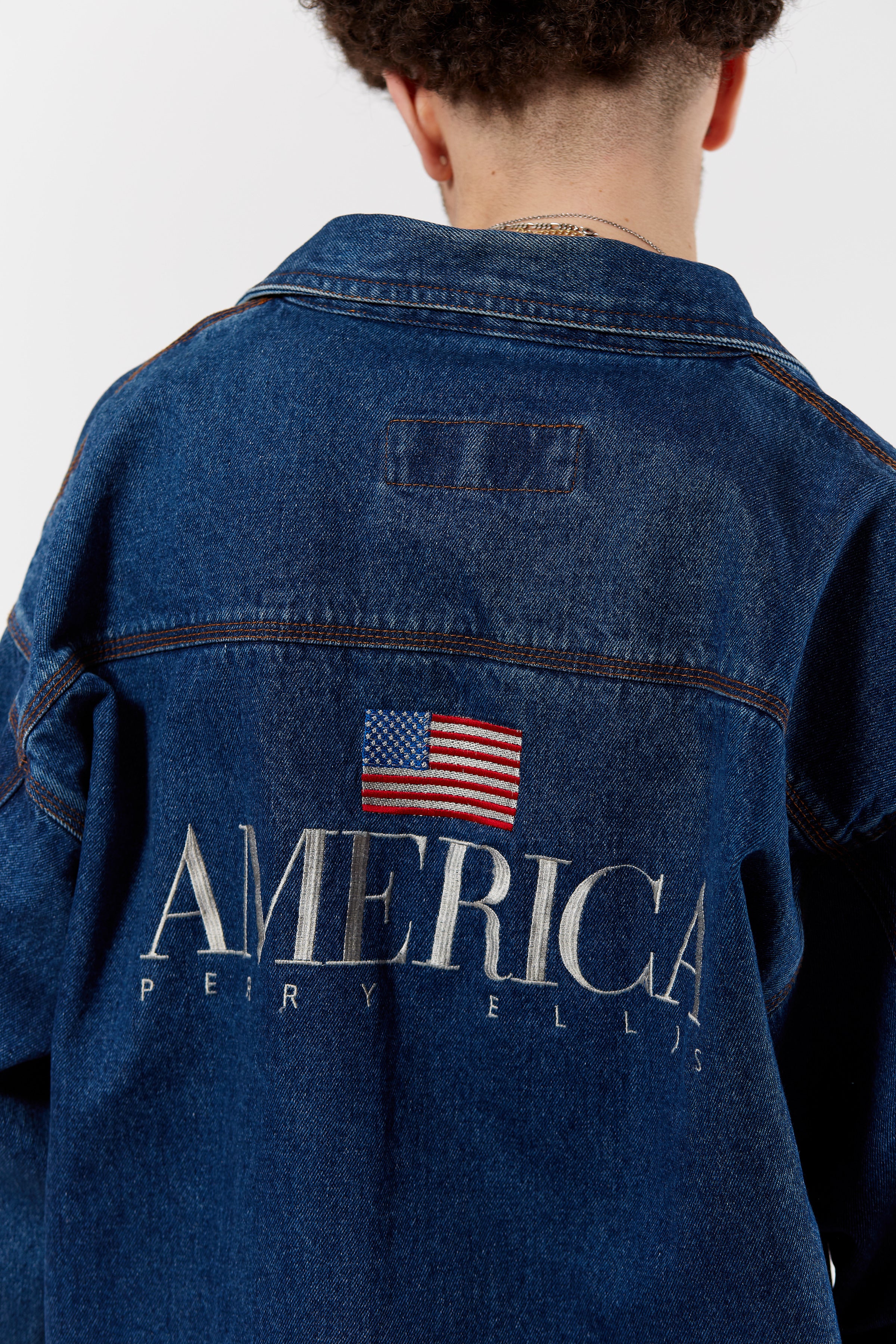 Perry Ellis America Jeans Jacket in a vintage style from thrift store Twise Studio