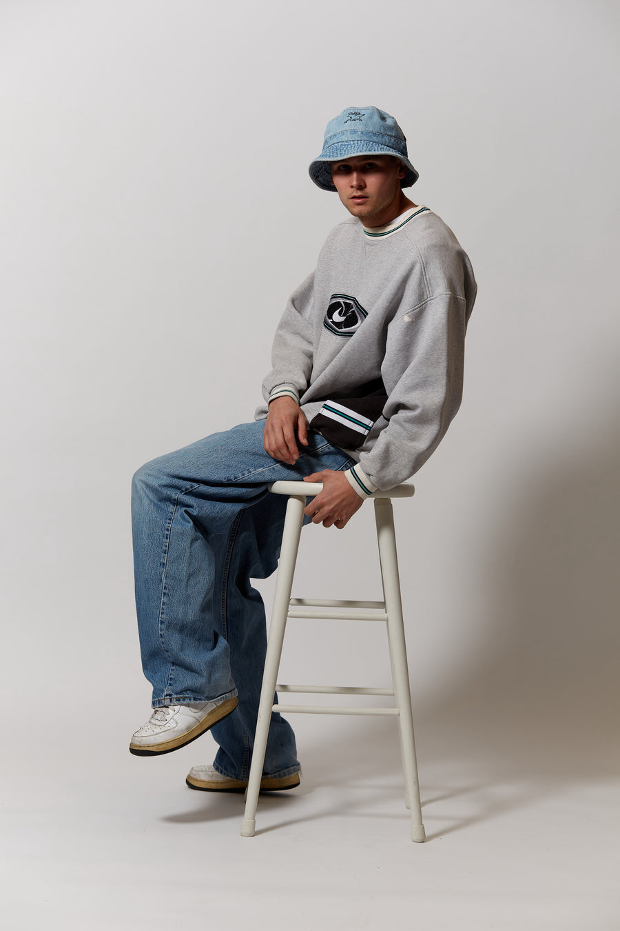 90s Nike Embroidered Swoosh Sweatshirt in a vintage style from thrift store Twise Studio