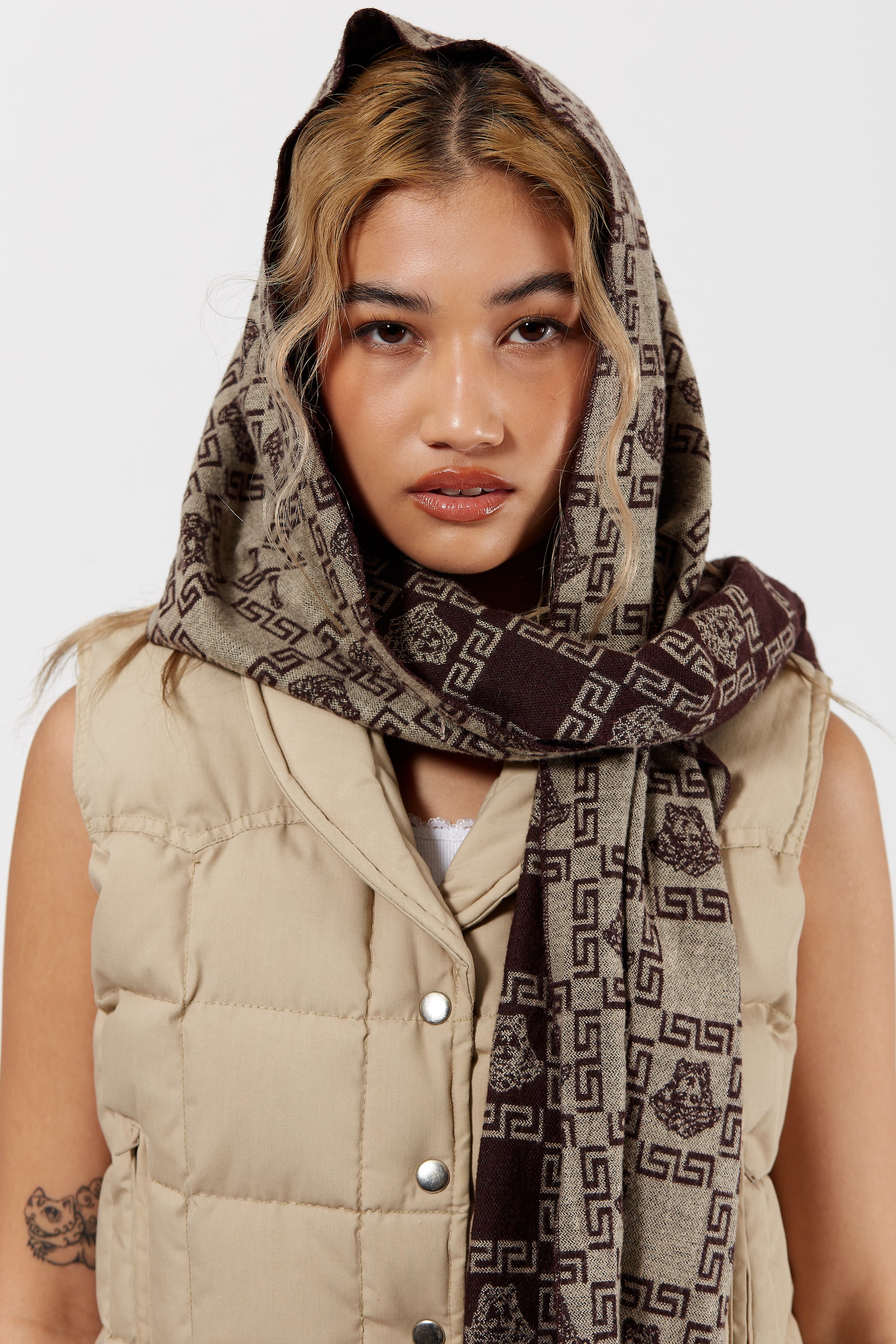 Bootleg Gianni Versace Scarf in a vintage style from thrift store Twise Studio