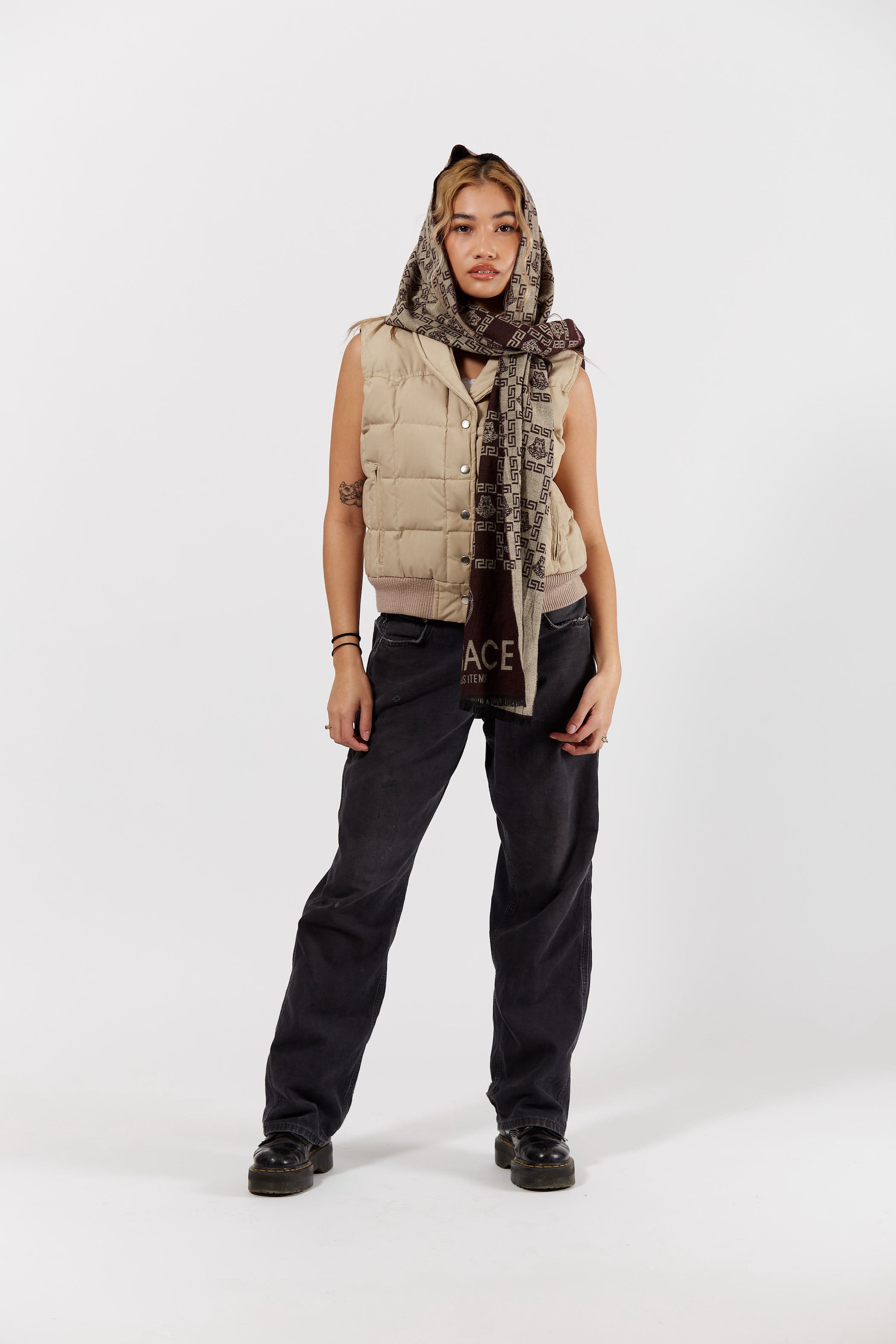 Bootleg Gianni Versace Scarf in a vintage style from thrift store Twise Studio