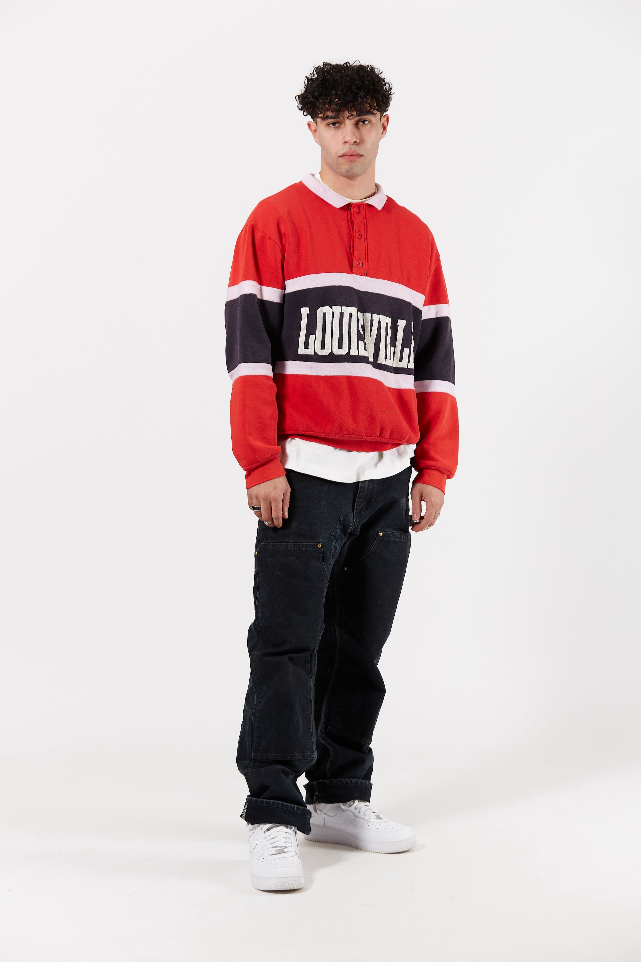 80's Nutmeg Mills Louisville University Sweatshirt in a vintage style from thrift store Twise Studio