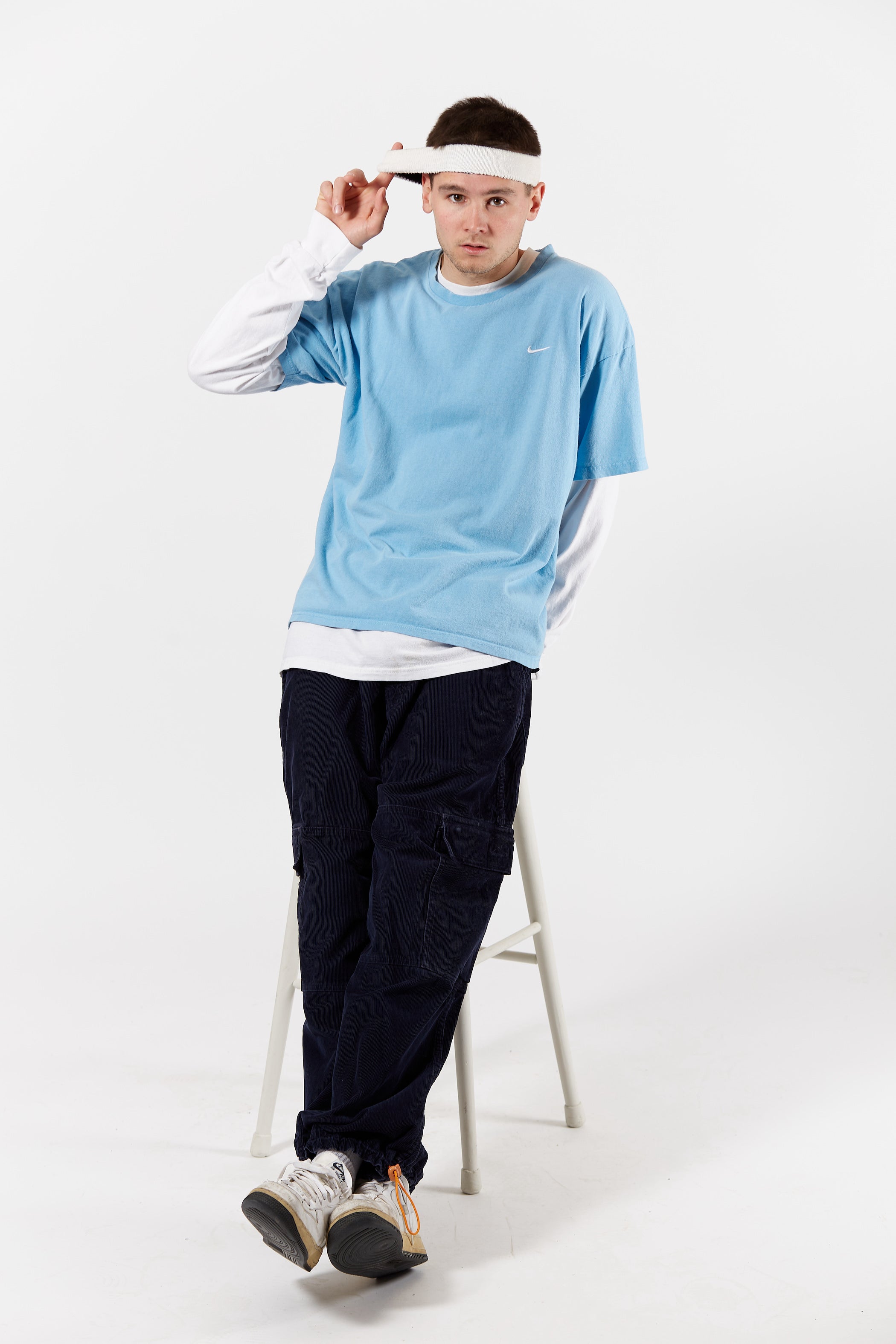 Nike Embroidered Swoosh T-shirt in a vintage style from thrift store Twise Studio