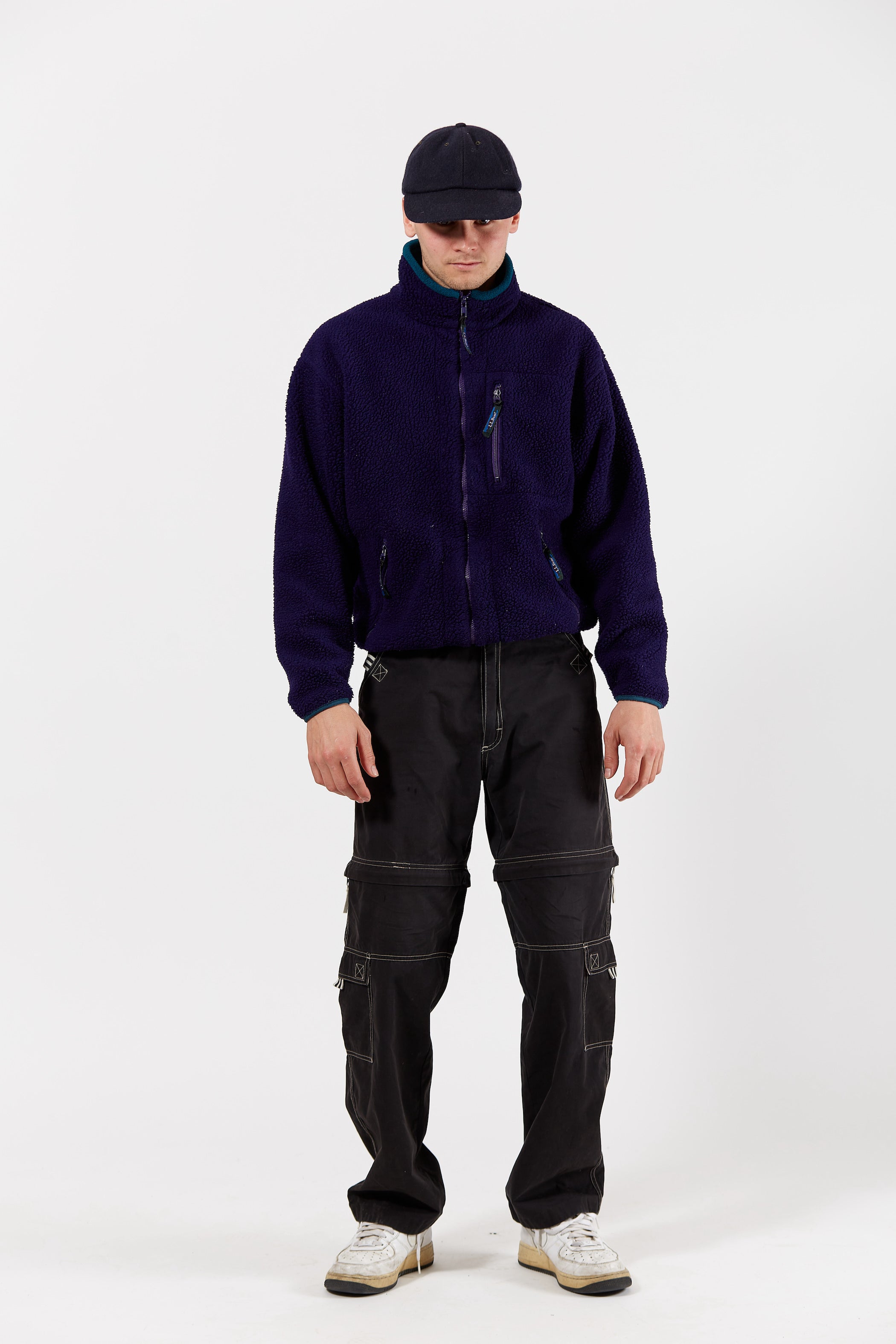 L.L. Bean Zip Up Fleece in a vintage style from thrift store Twise Studio