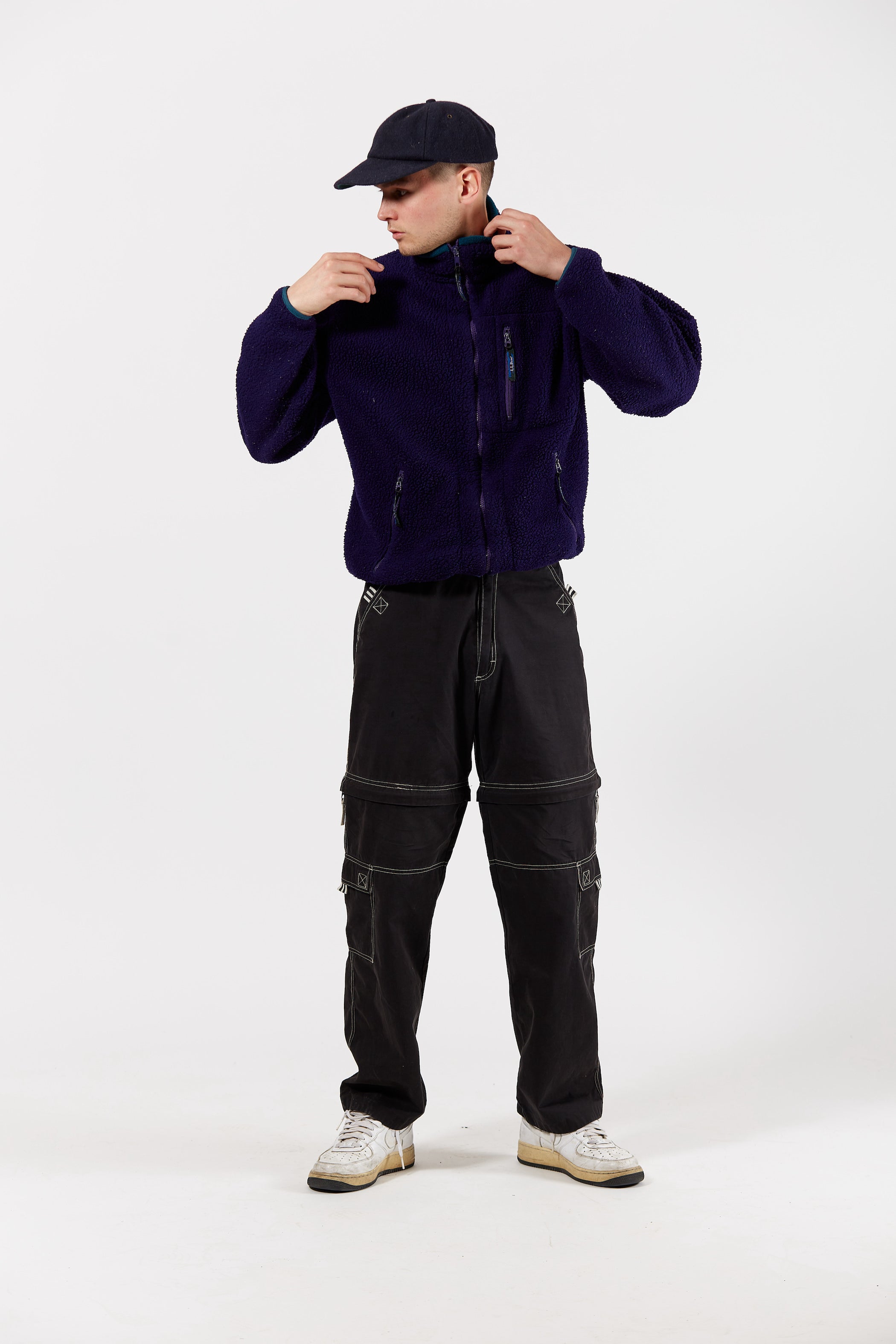 L.L. Bean Zip Up Fleece in a vintage style from thrift store Twise Studio