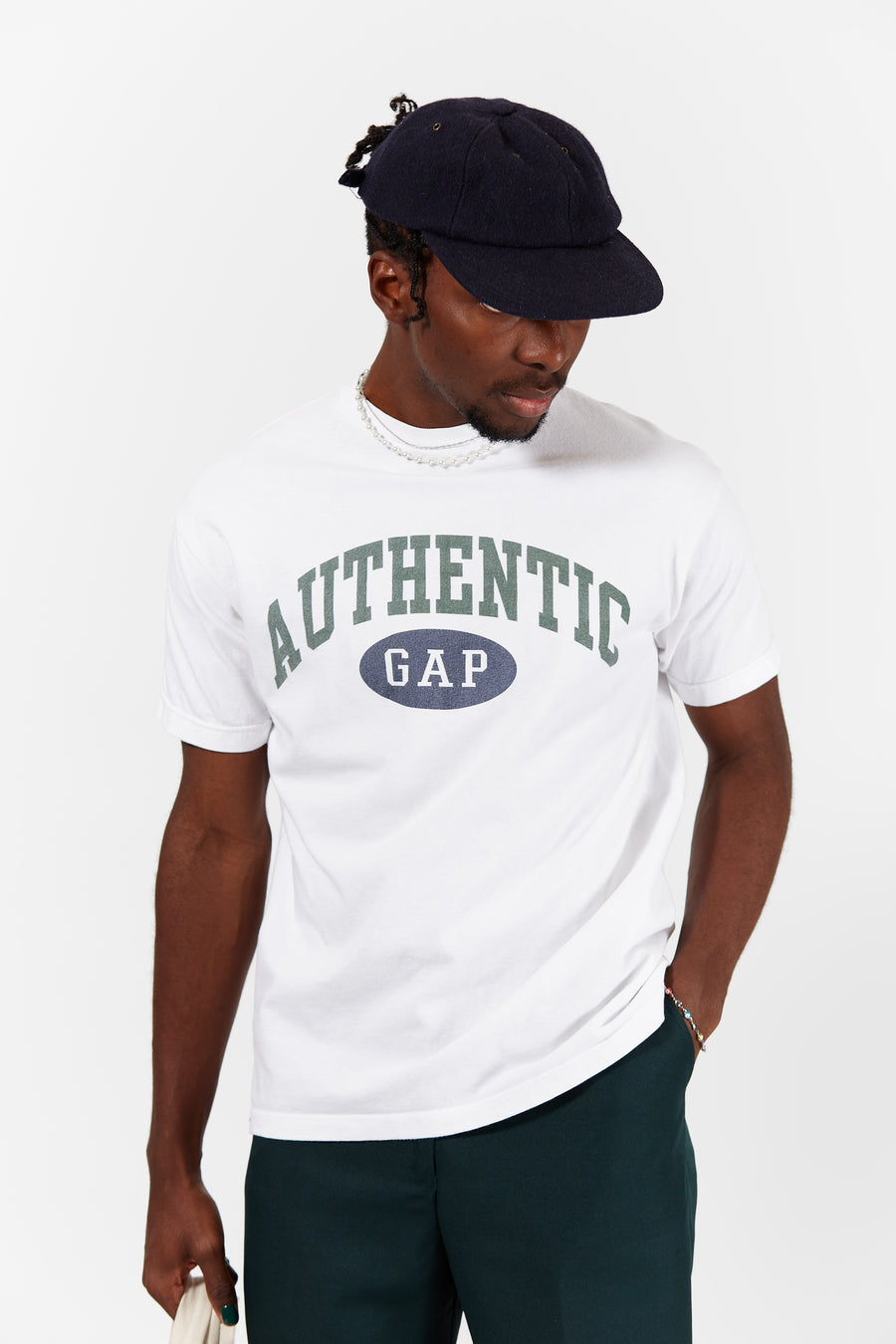 Gap Athentic Spellout T-shirt in a vintage style from thrift store Twise Studio