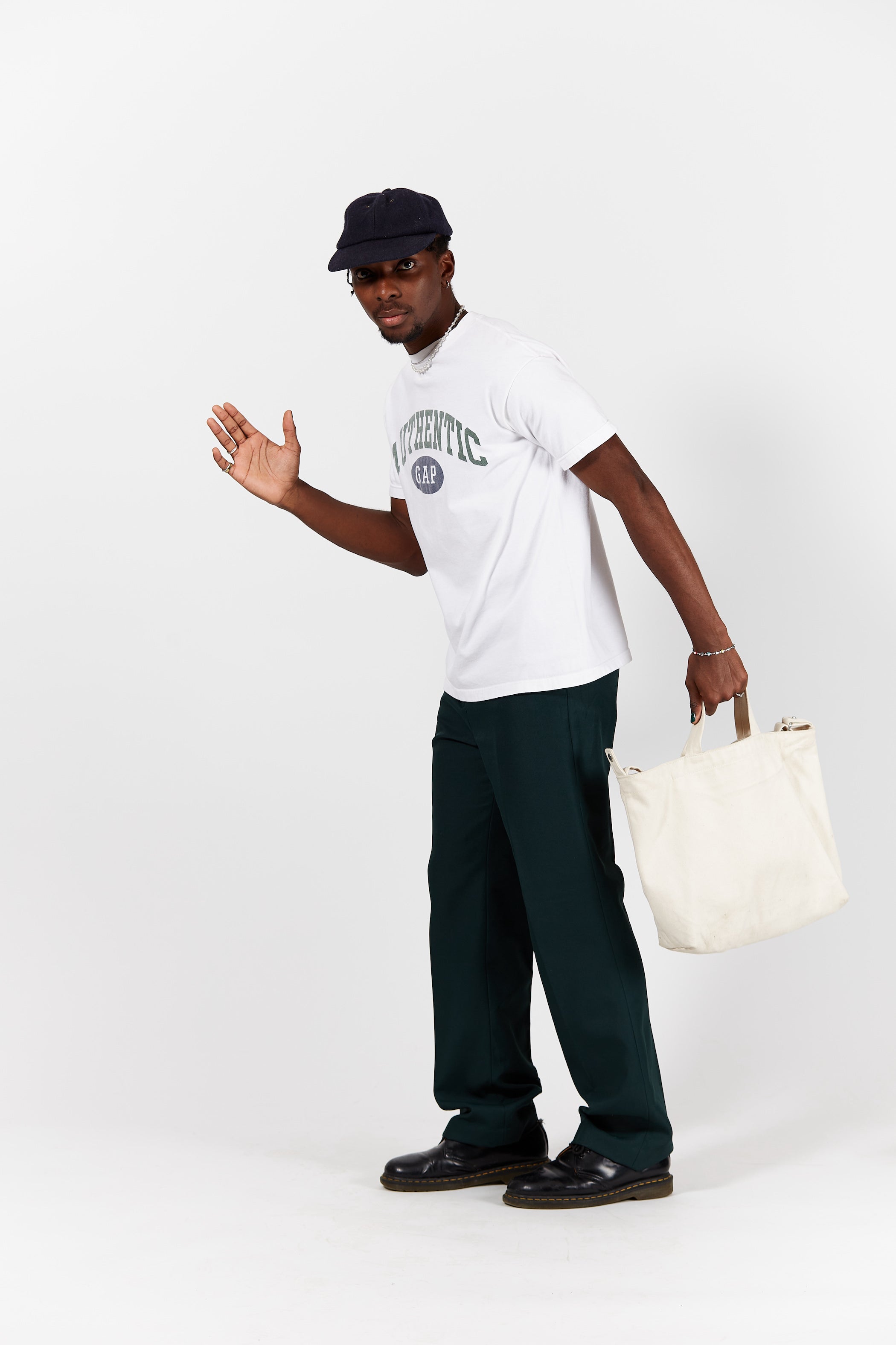 Gap Athentic Spellout T-shirt in a vintage style from thrift store Twise Studio