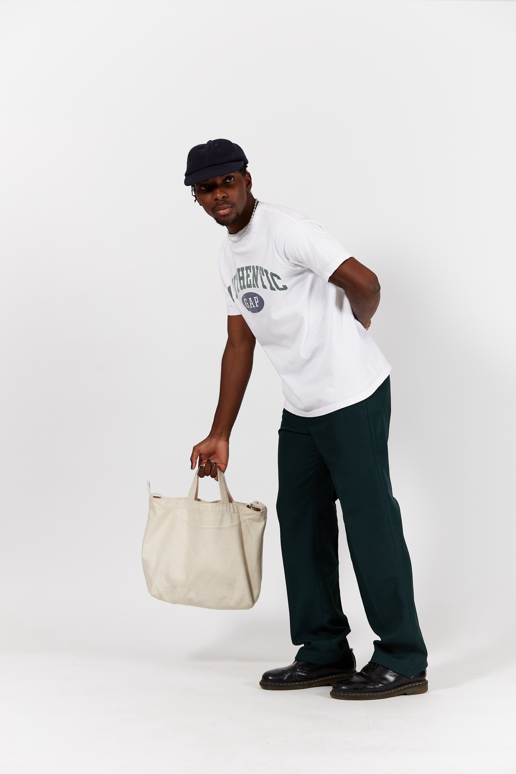 Gap Athentic Spellout T-shirt in a vintage style from thrift store Twise Studio