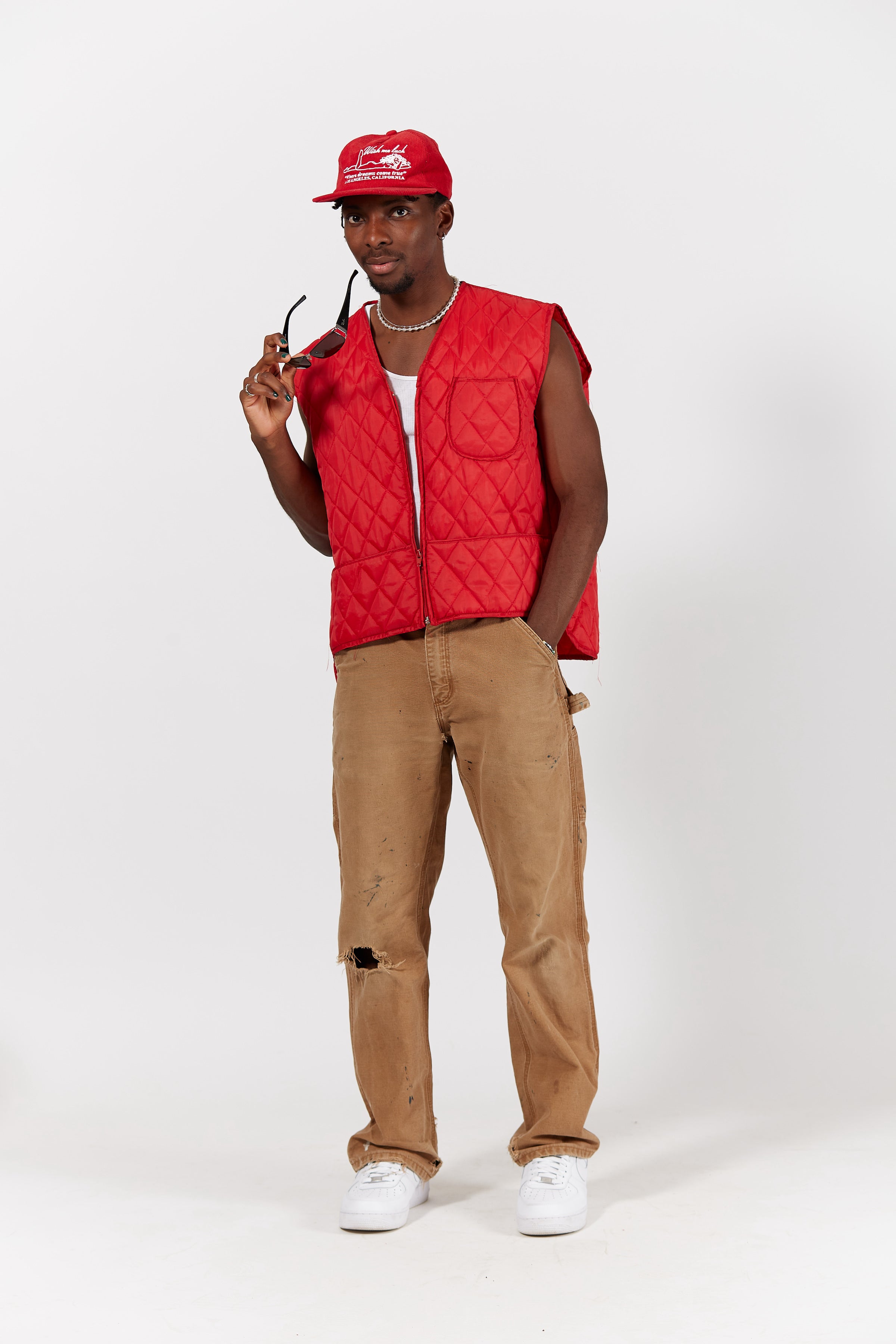 Light Quilted Vest By Duck Bay in a vintage style from thrift store Twise Studio